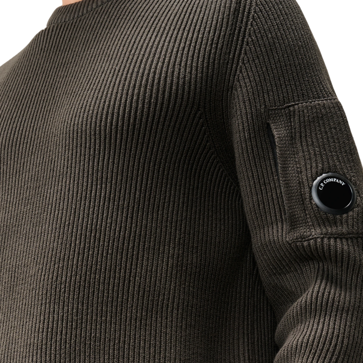 CP Company Full Rib Cotton Lens Crewneck Sweater