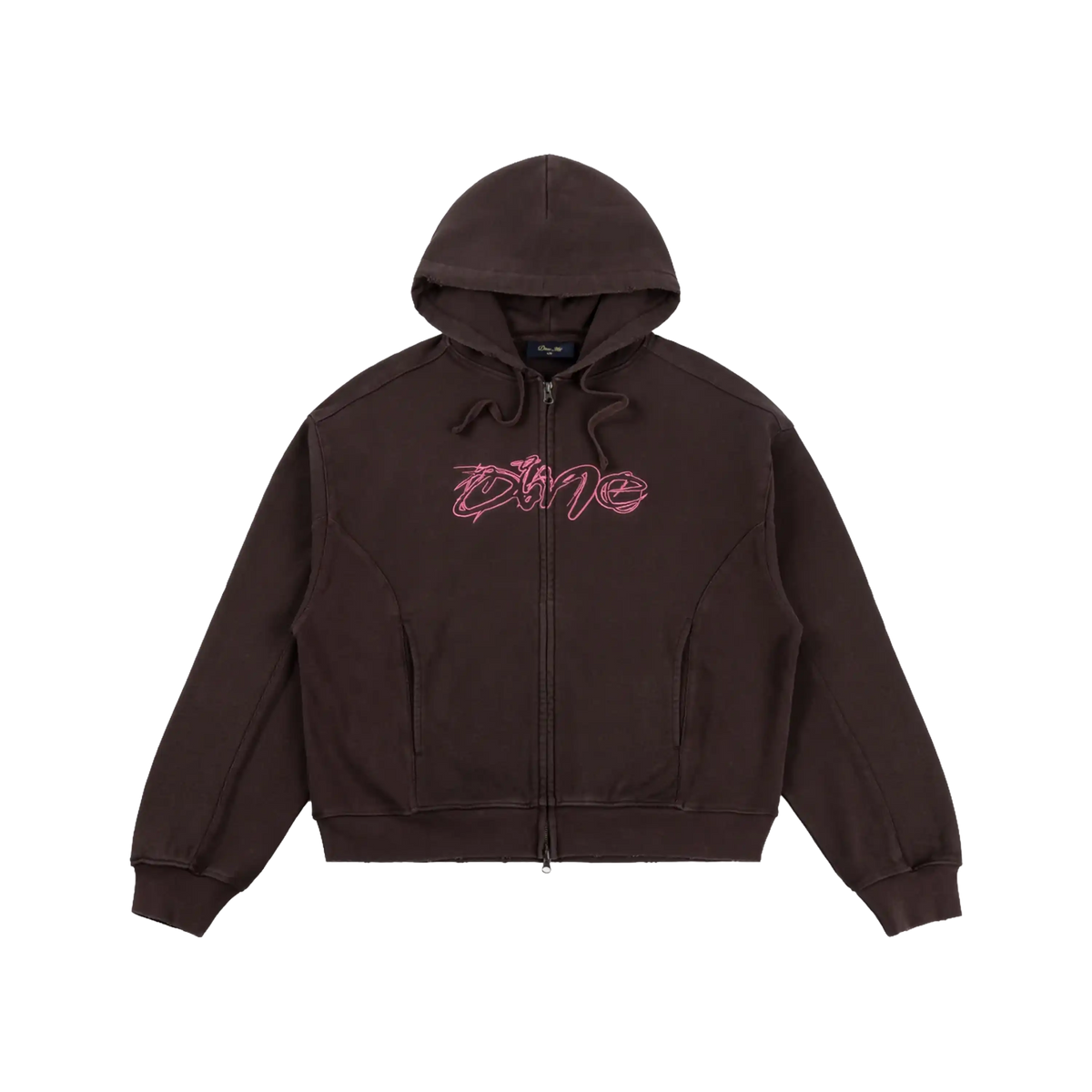 Dime Distressed Terry Zip Hoodie