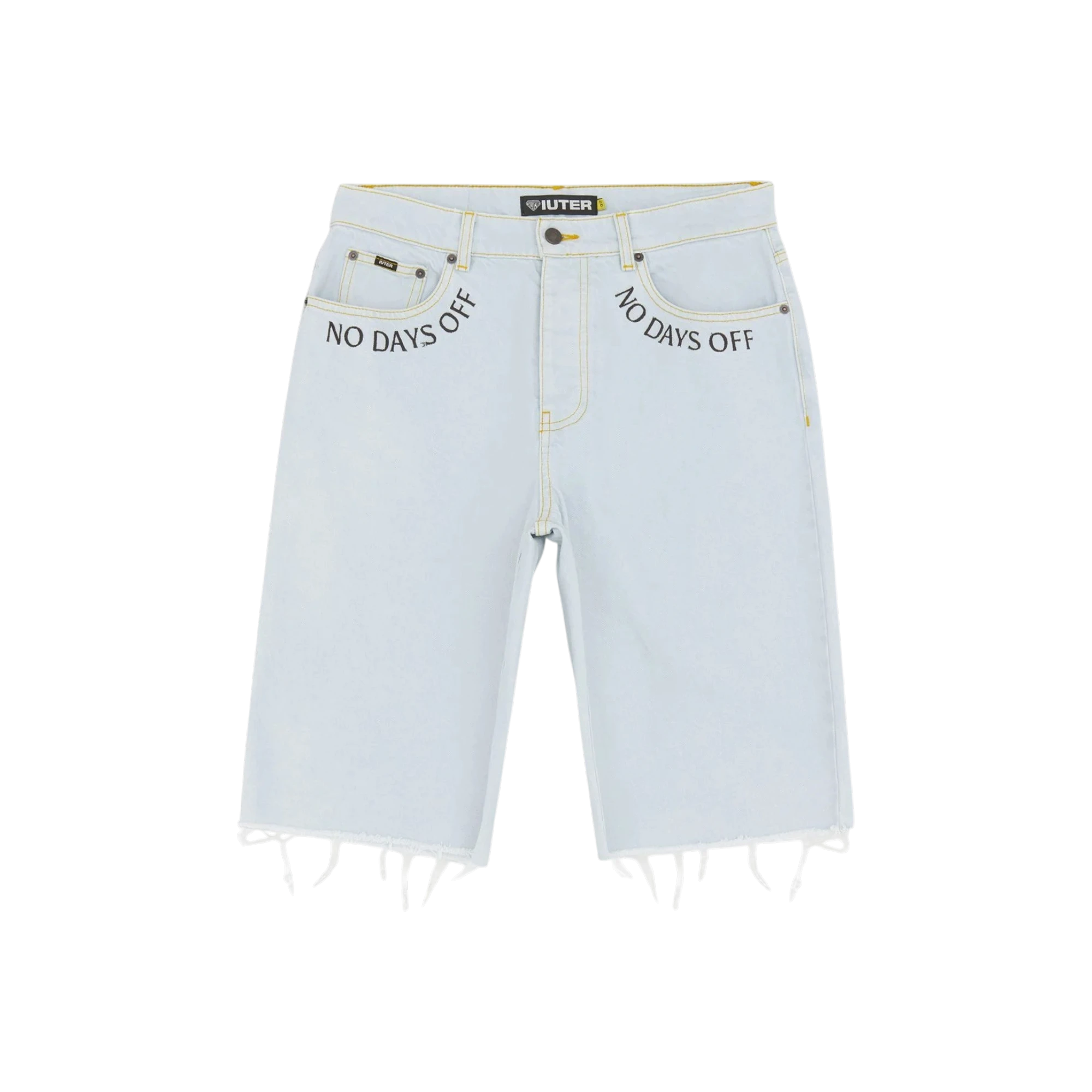 Iuter Fringed Baggy Denim Shorts