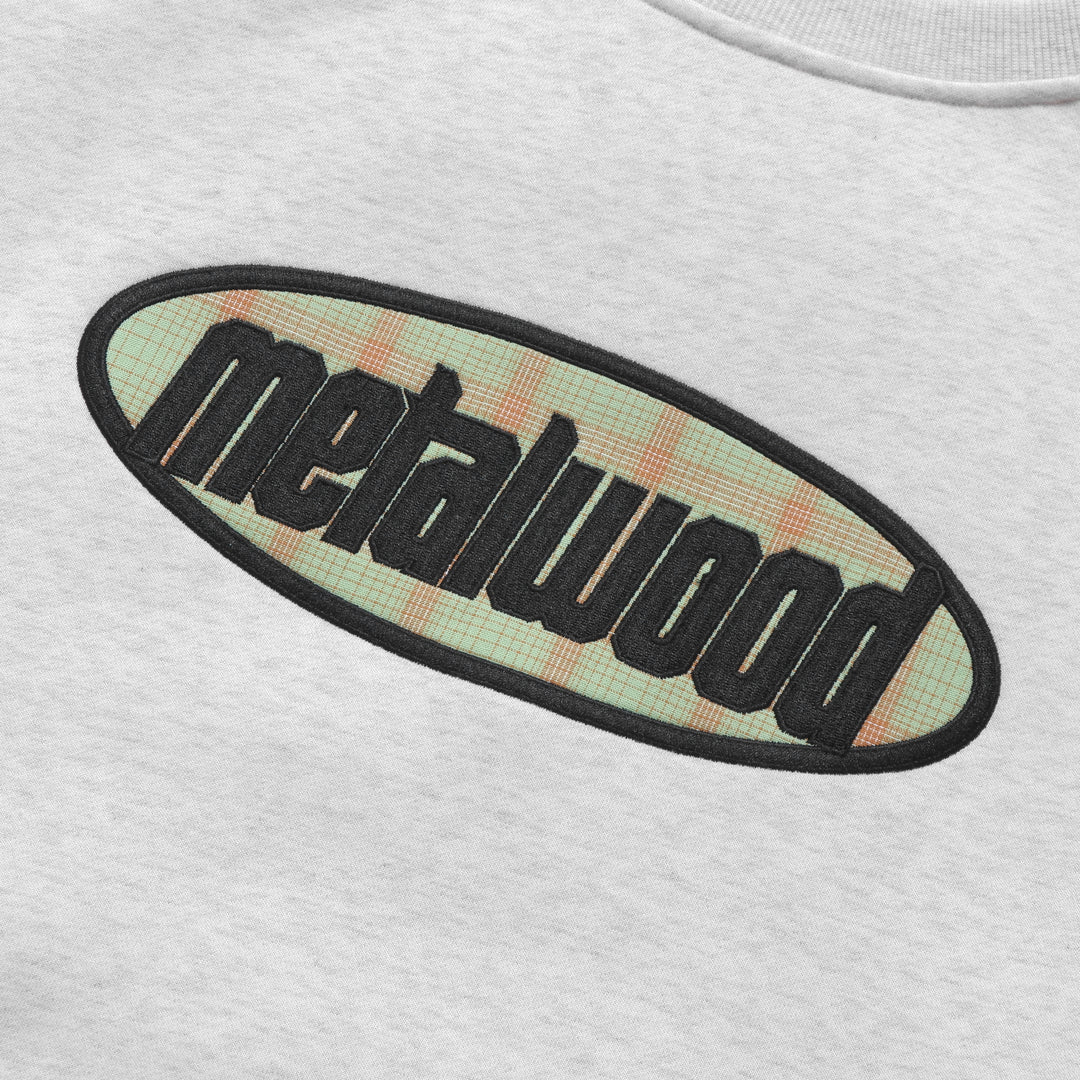 Metalwood Plaid Oval Raglan Crewneck
