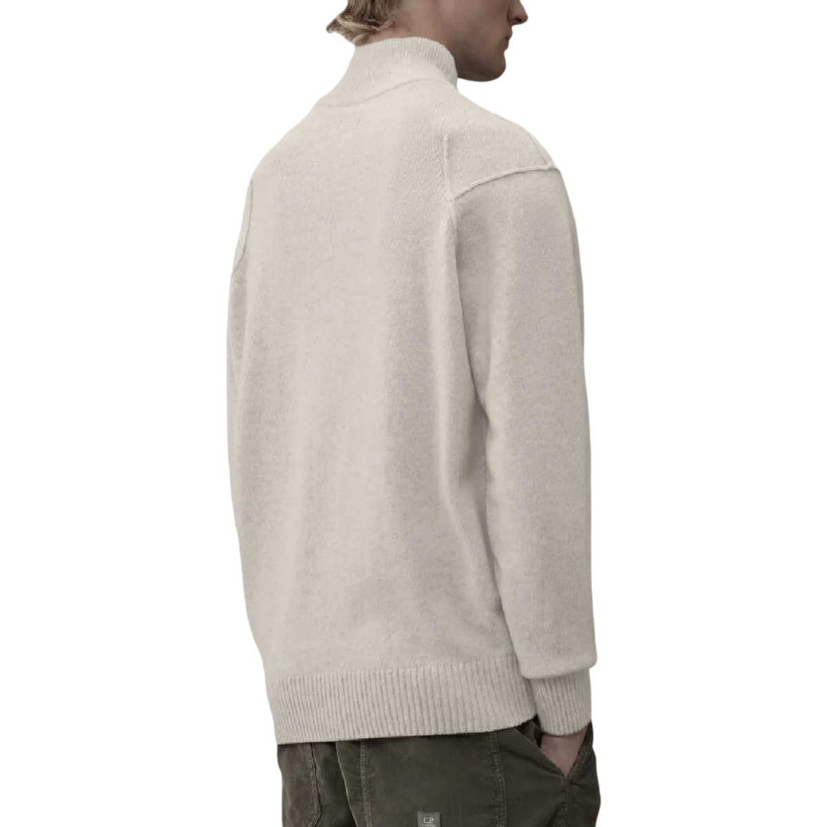 CP Company Lambswool Lens Half Zip Sweater