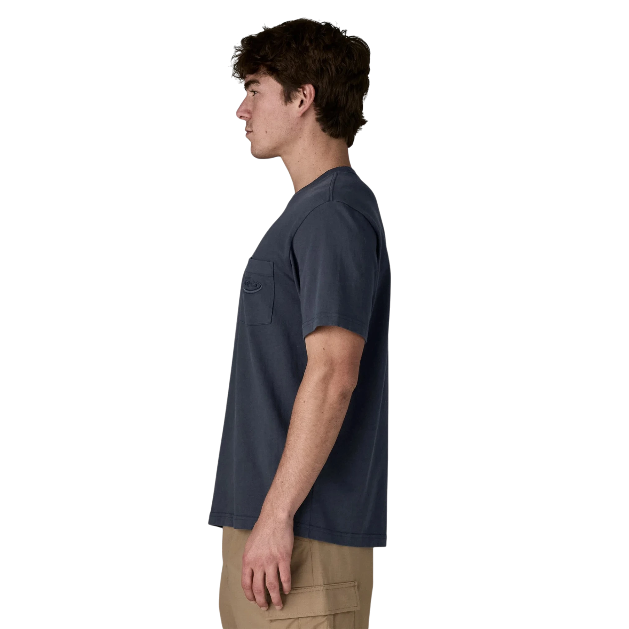 Patagonia Men's Midweight '95 Oval Logo Pocket Tee New Navy