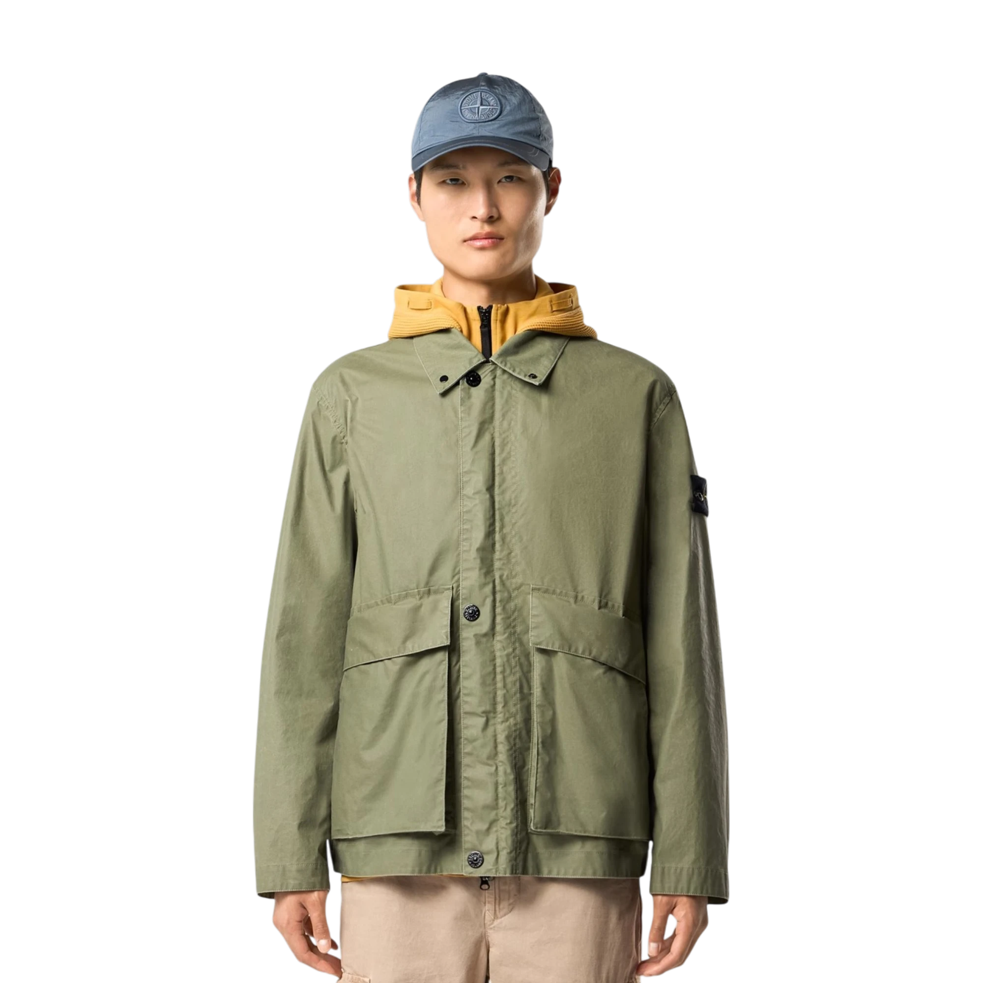 Stone Island 4100054 Waxed Pigment Cotton Tela