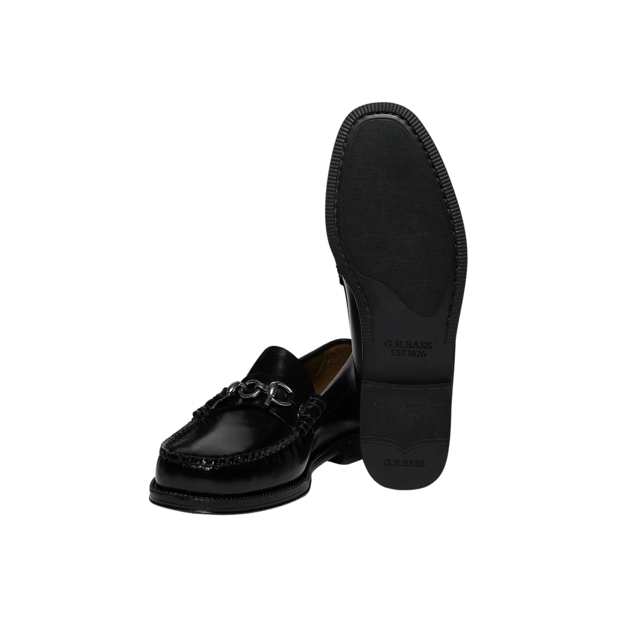 G.H.BASS & POP Trading co. Easy Weejuns Lincoln Loafers Black Leather