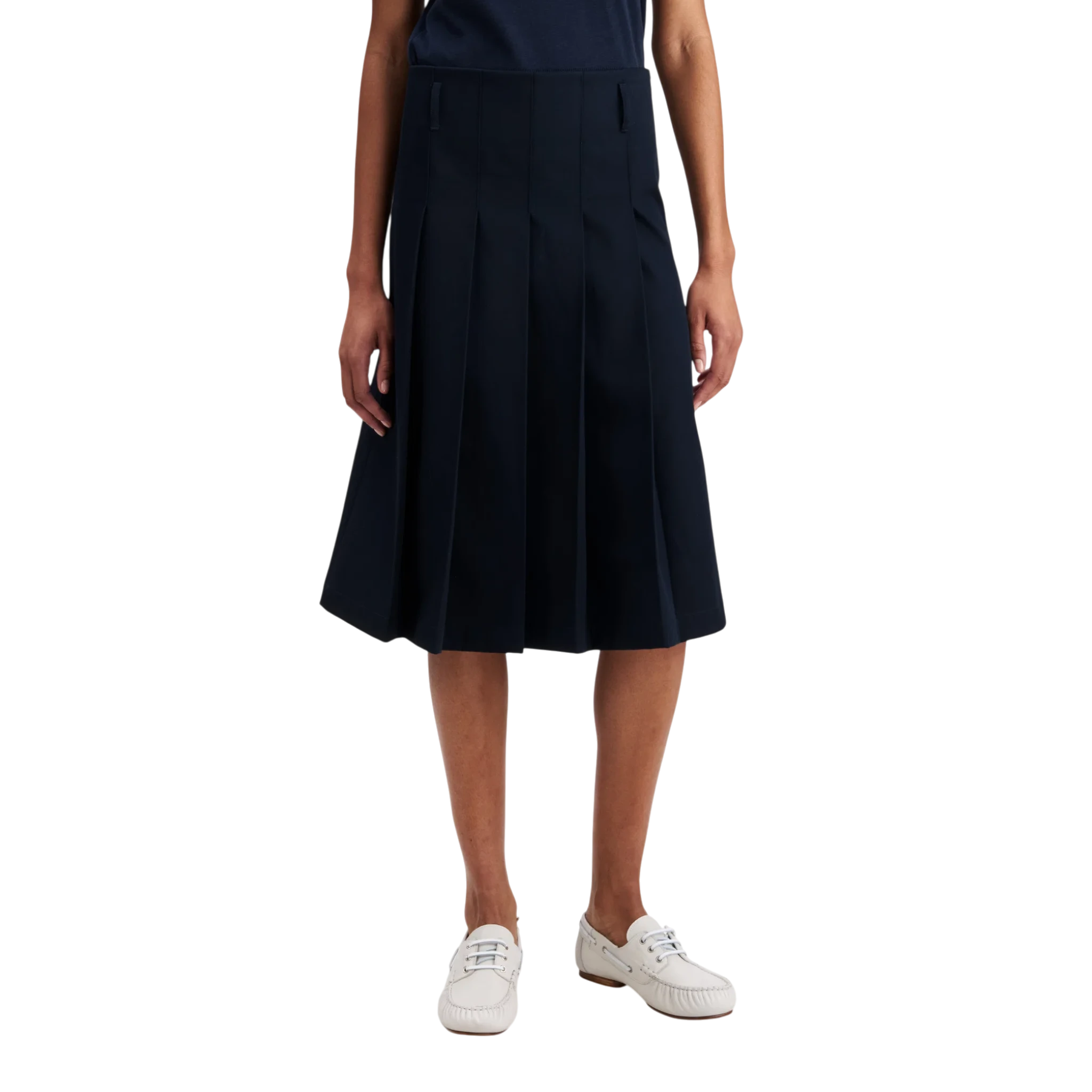 A.P.C. Pleated Navy Blue Skirt