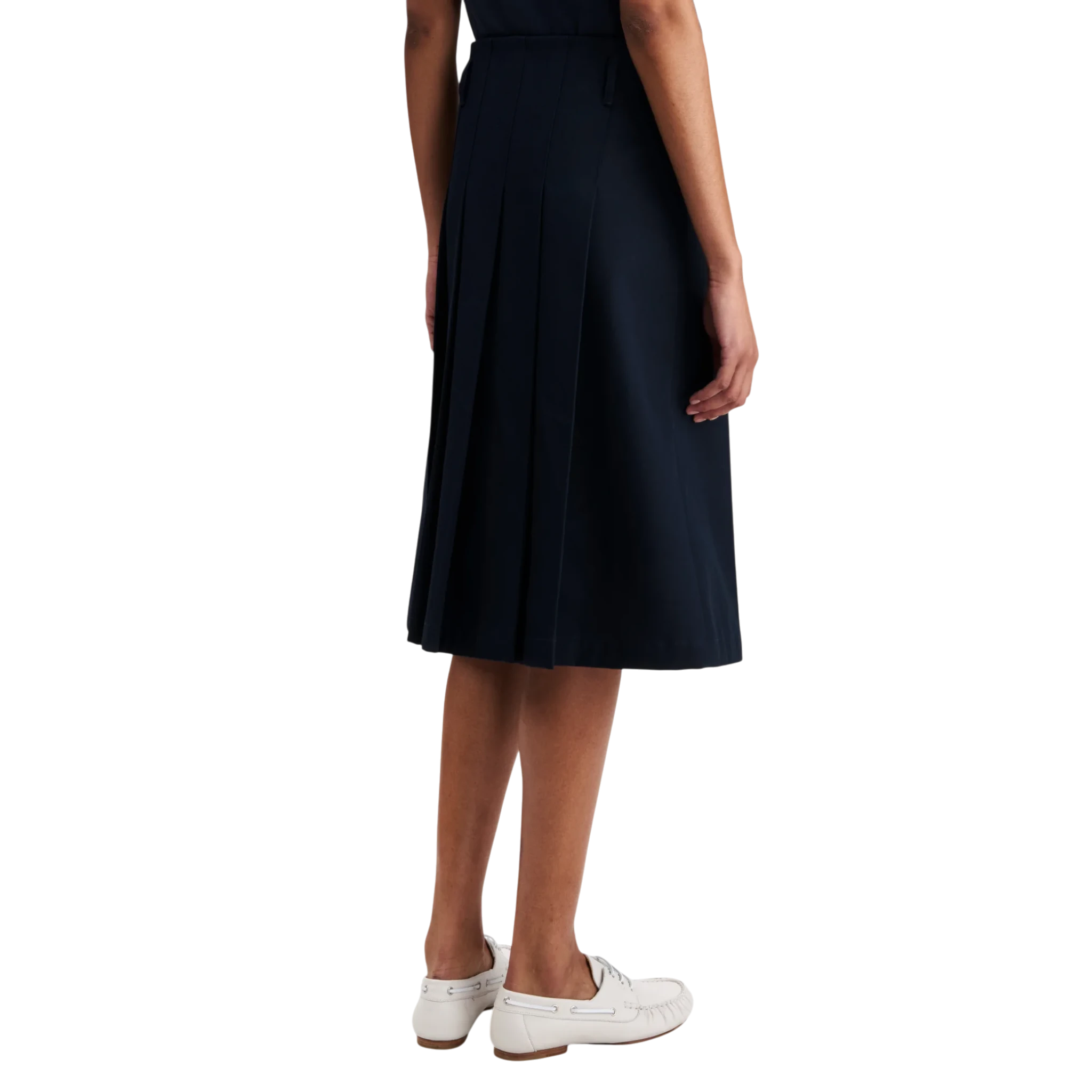 A.P.C. Pleated Navy Blue Skirt