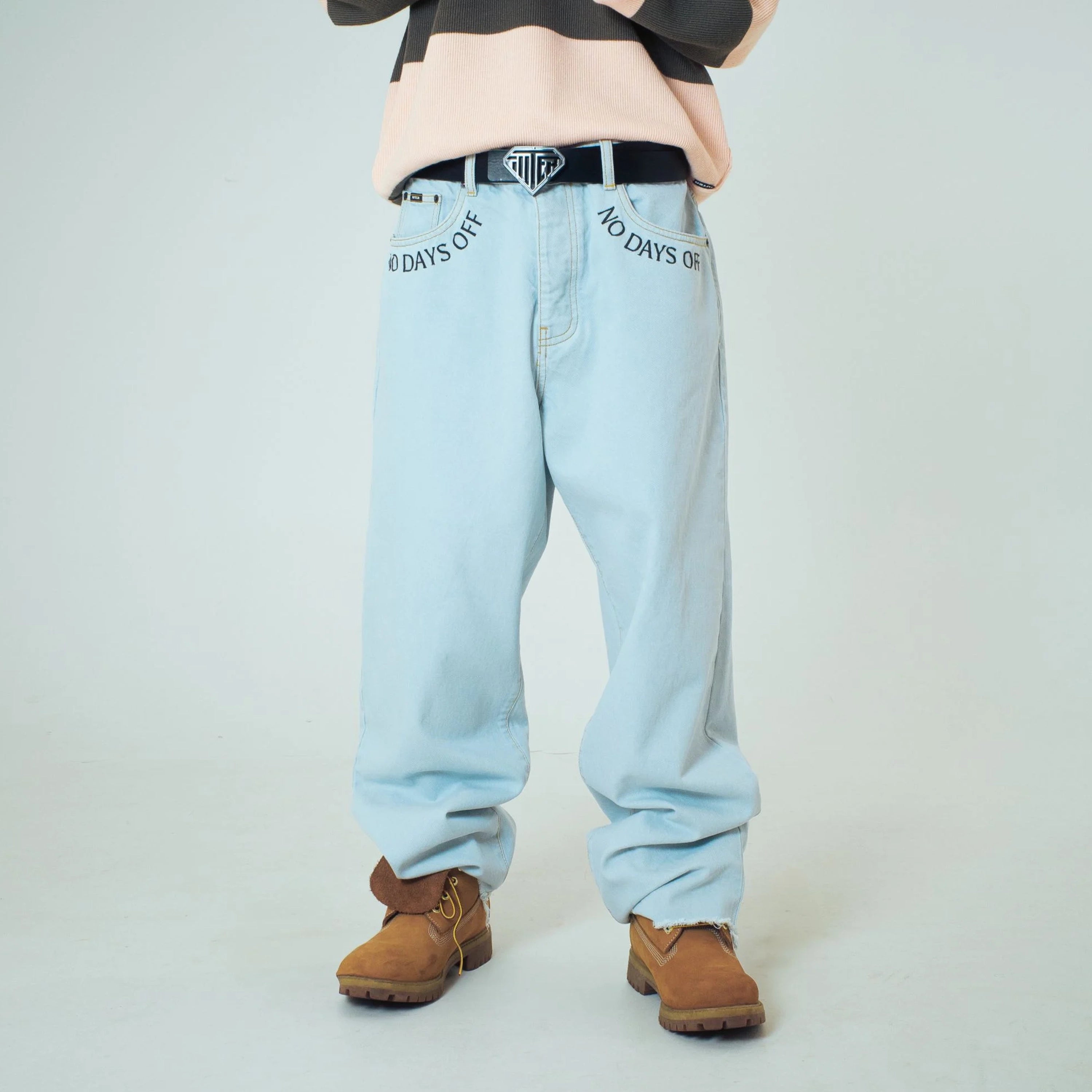 Iuter Fringed Baggy Denim Pants
