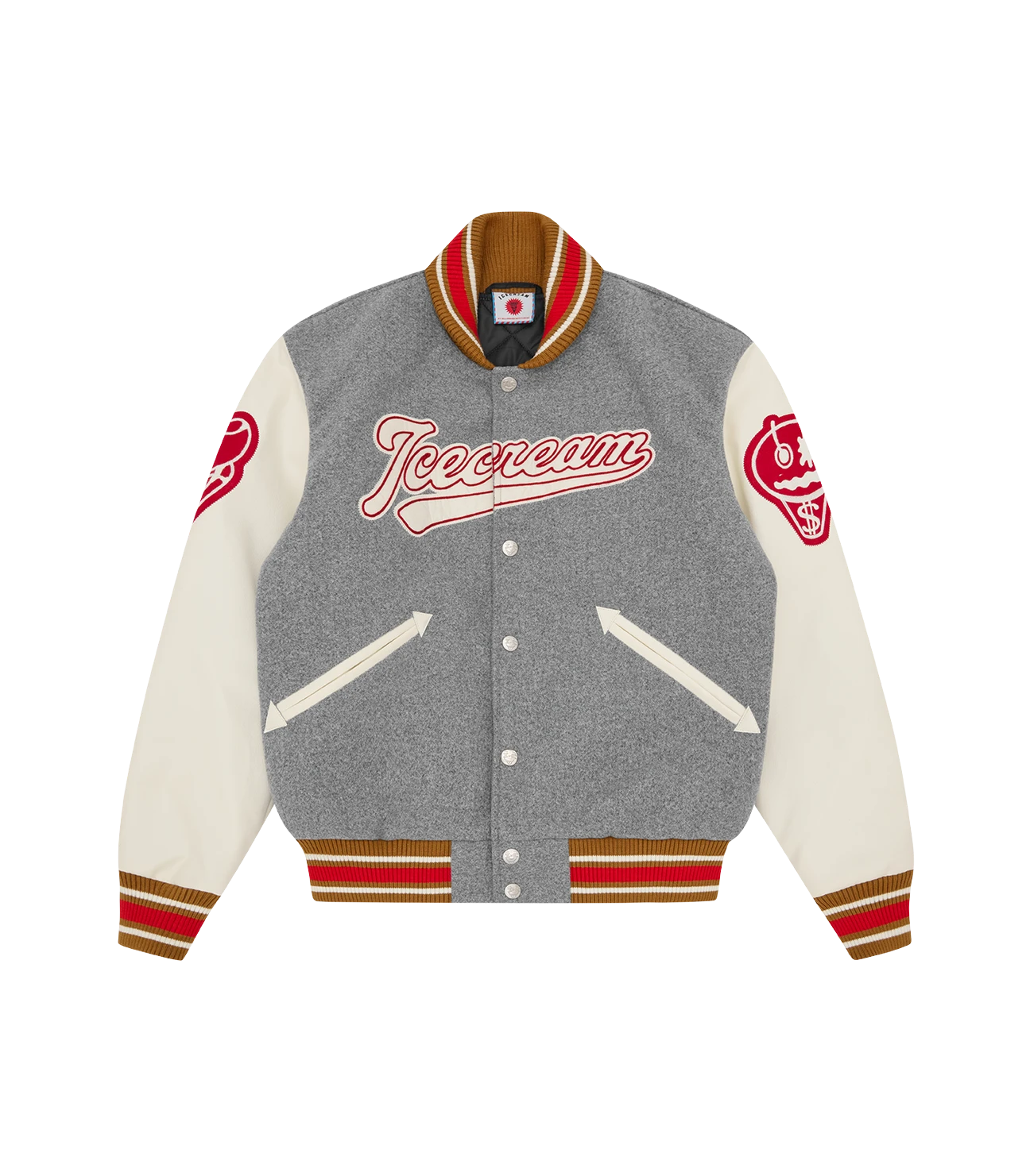 Icecream Waitress Varsity Jacket Grey