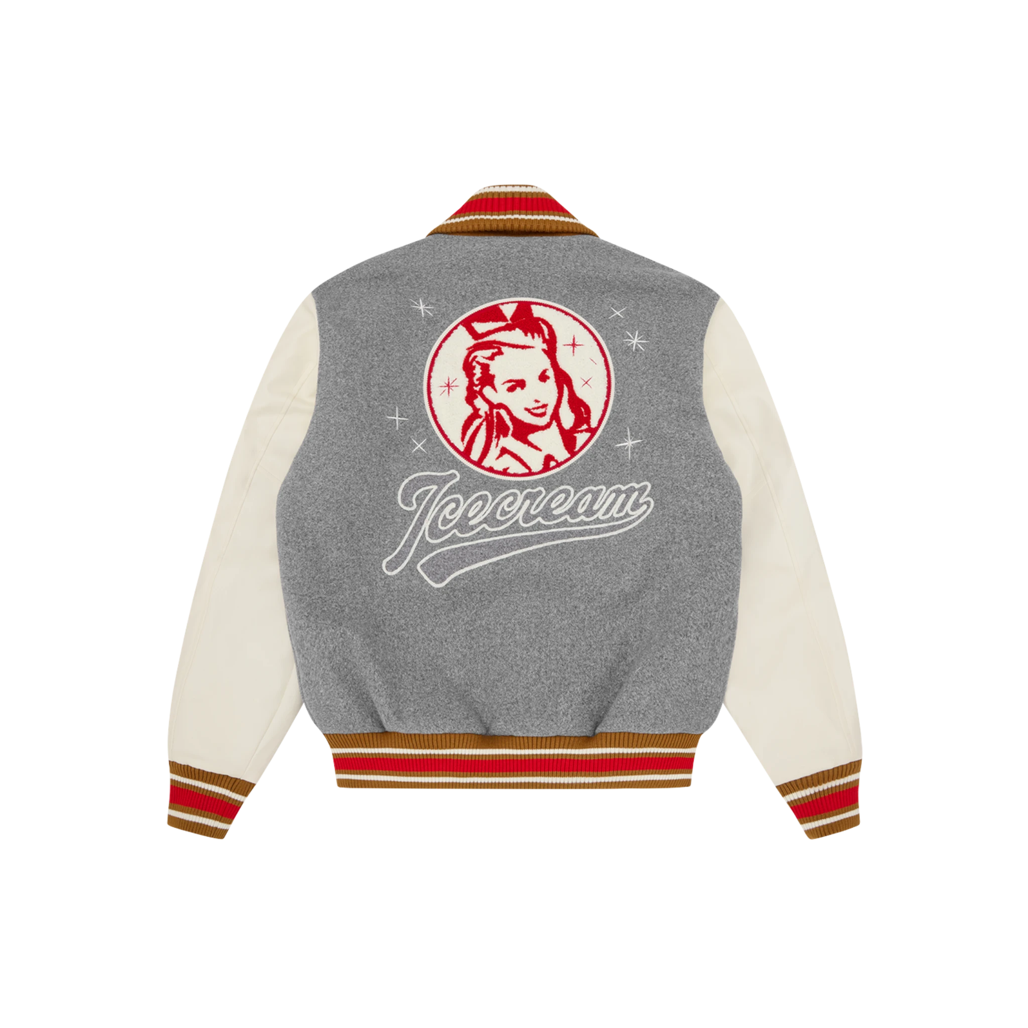 Icecream Waitress Varsity Jacket Grey