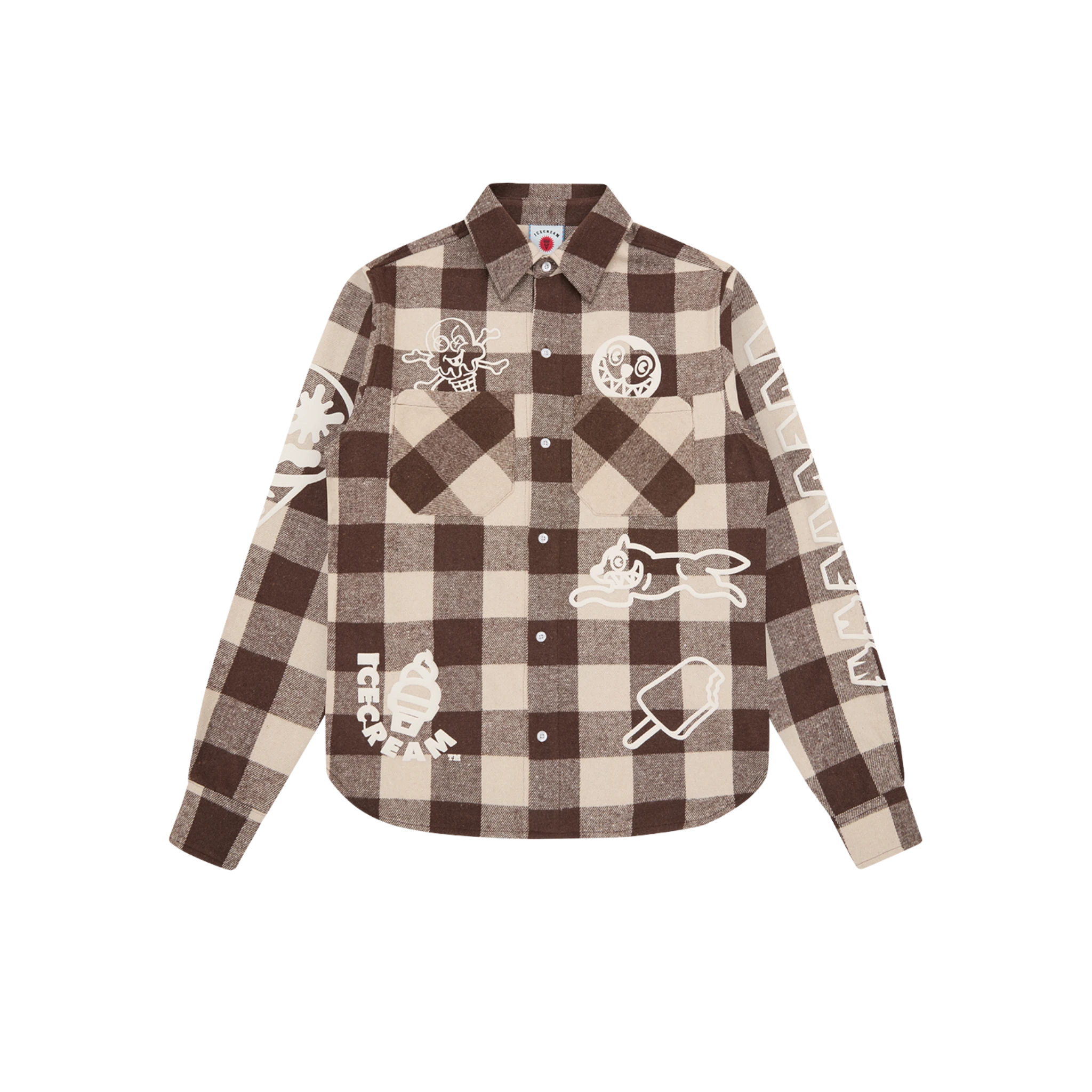 Icecream Multi Logo Check L/S Shirt