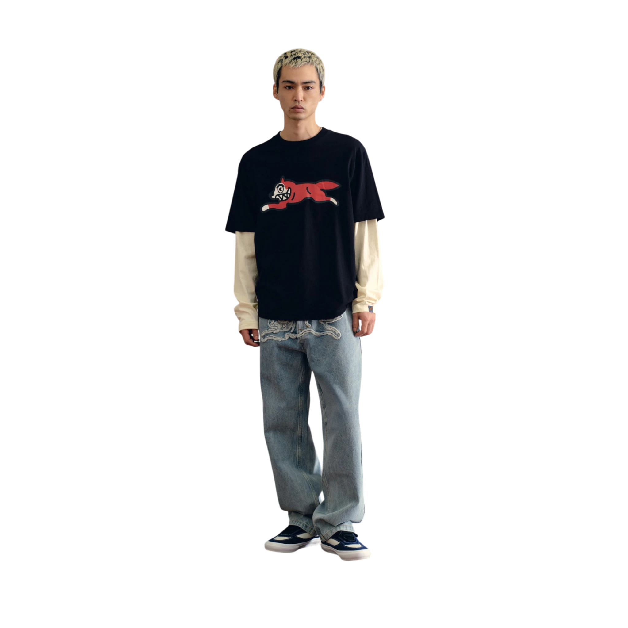 Icecream Running Dog Layered L/S T-Shirt