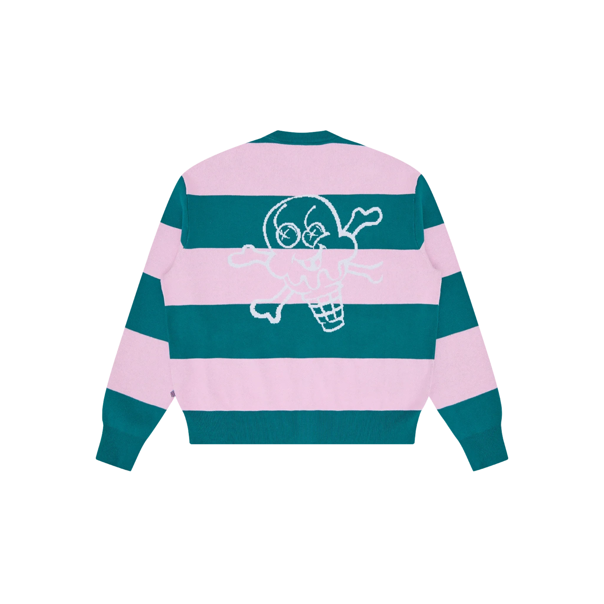Icecream Cones & Bones Striped Knitted Cardigan