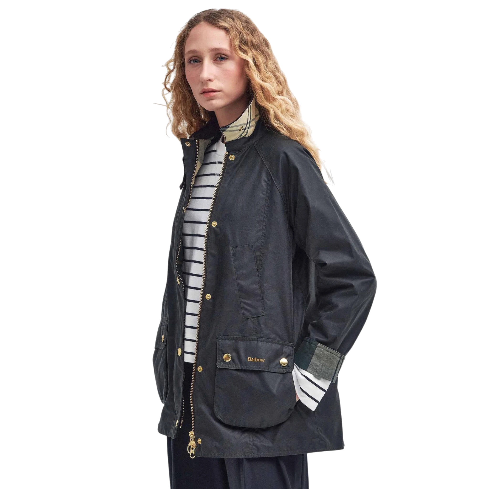 W Barbour Modern Beadnell Wax Jacket