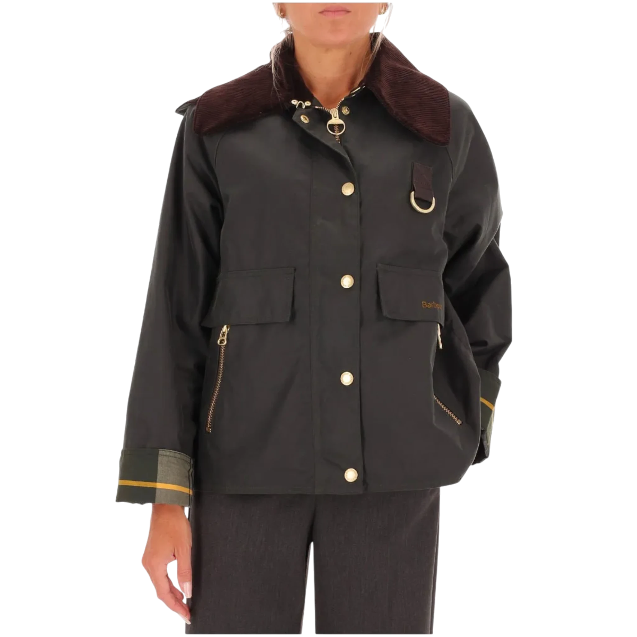 W Barbour Giubbino Donna Catton Wax
