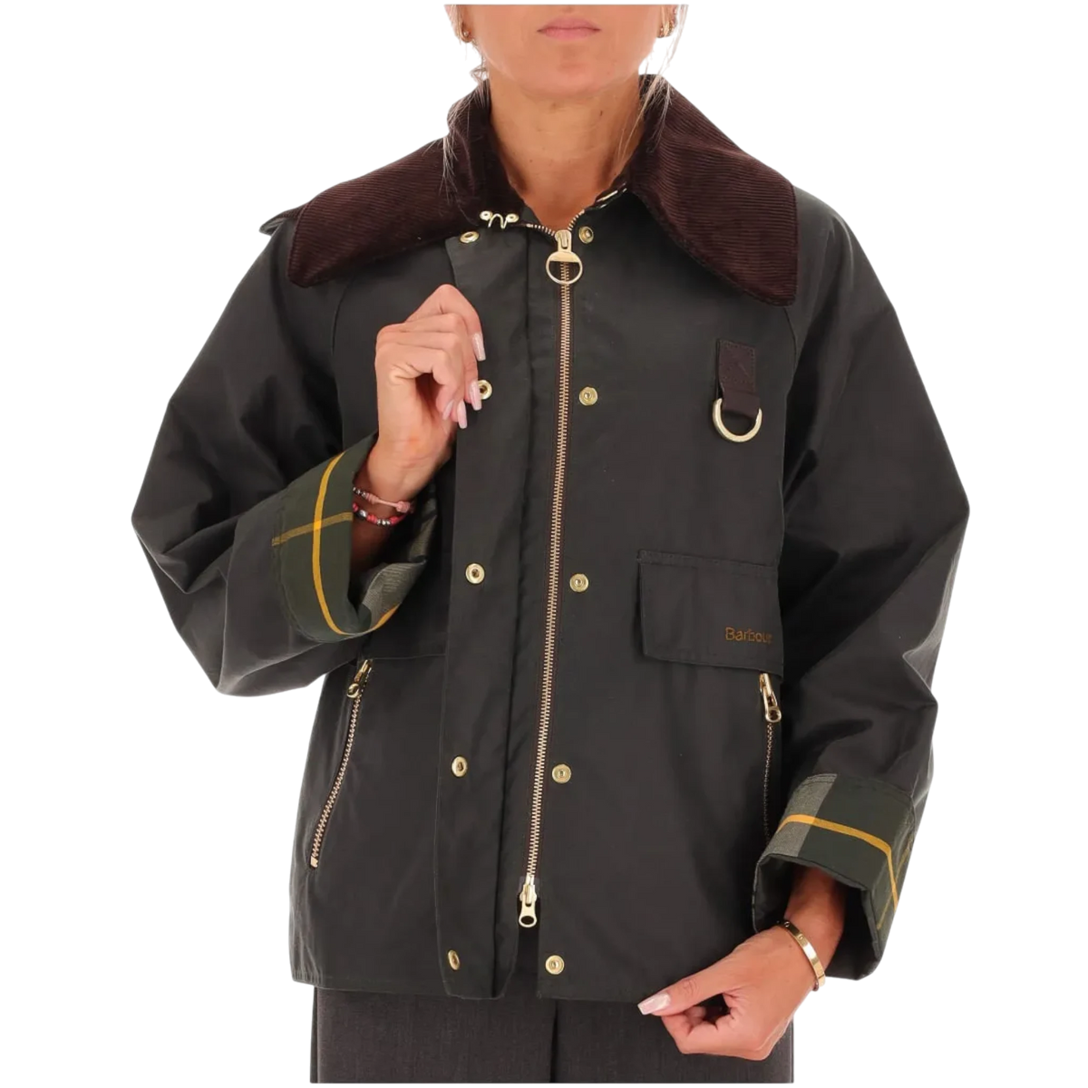 W Barbour Giubbino Donna Catton Wax