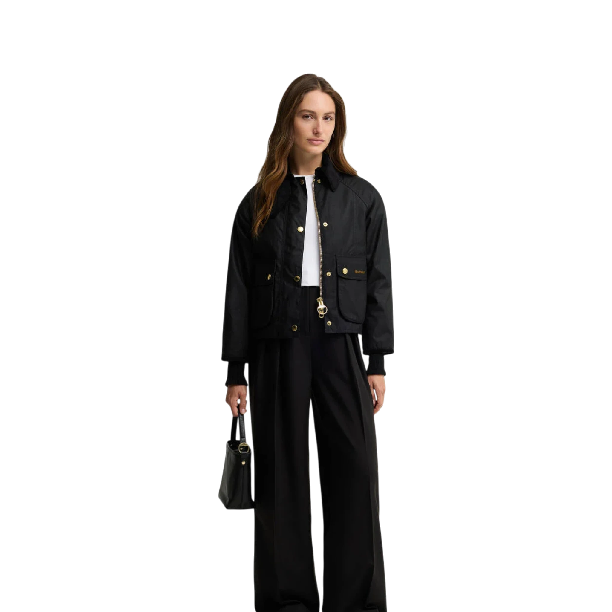 W Barbour Beadnell Wax Jacket Crop