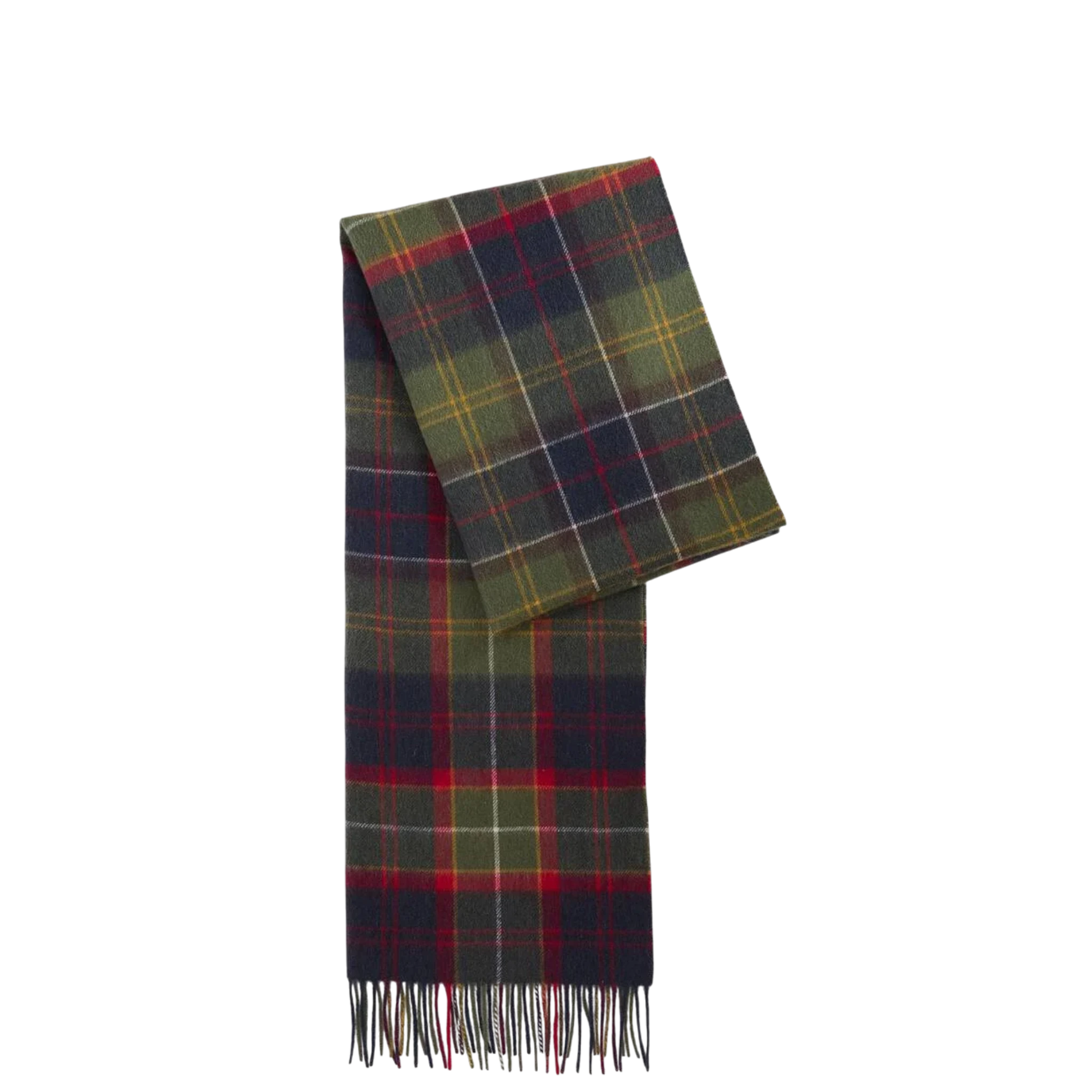 Barbour Brack Wool Tartan Patchwork Scarf