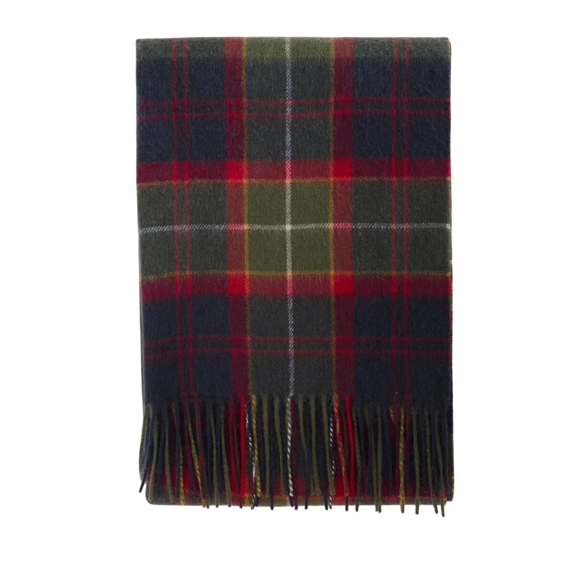Barbour Brack Wool Tartan Patchwork Scarf