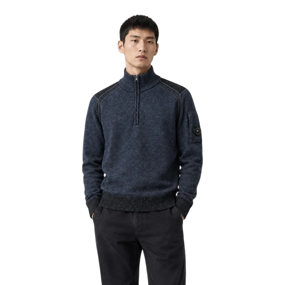 CP Company Knitwear Polo Collar Half Zip