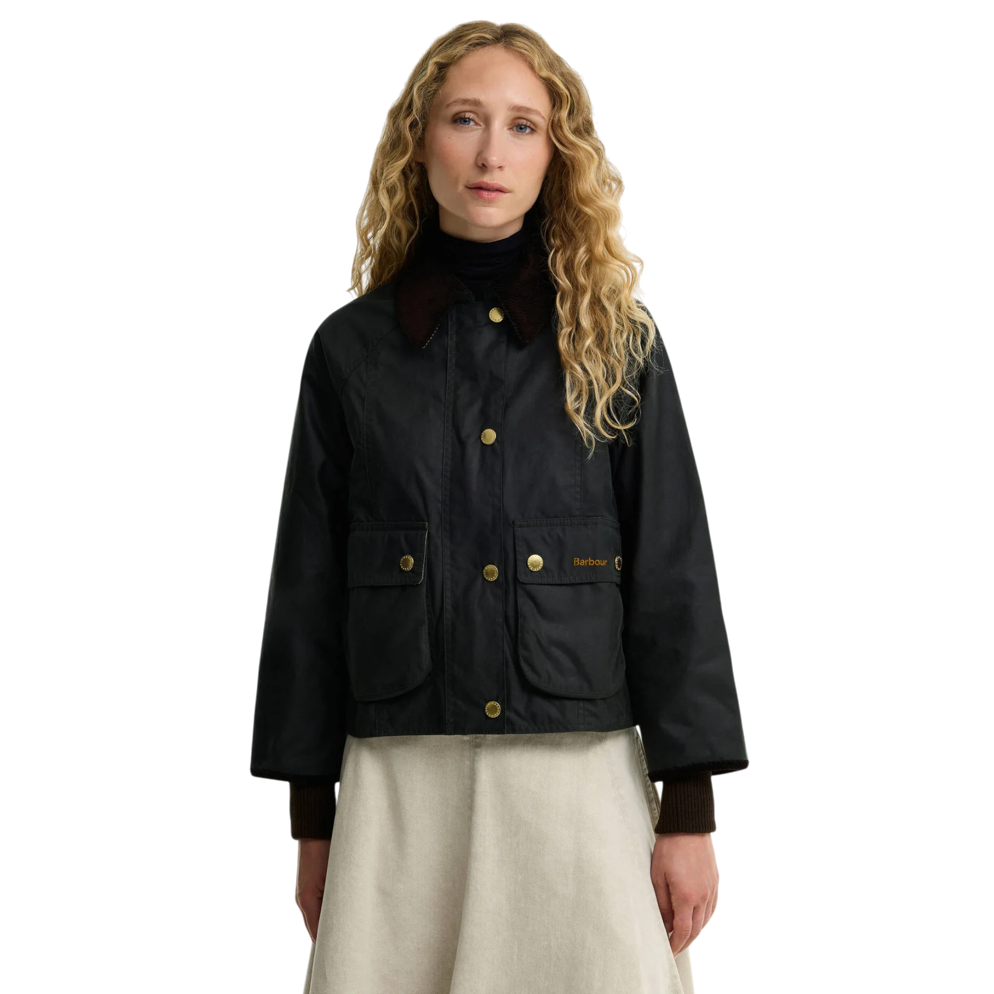 W Barbour Beadnell Wax Jacket Crop