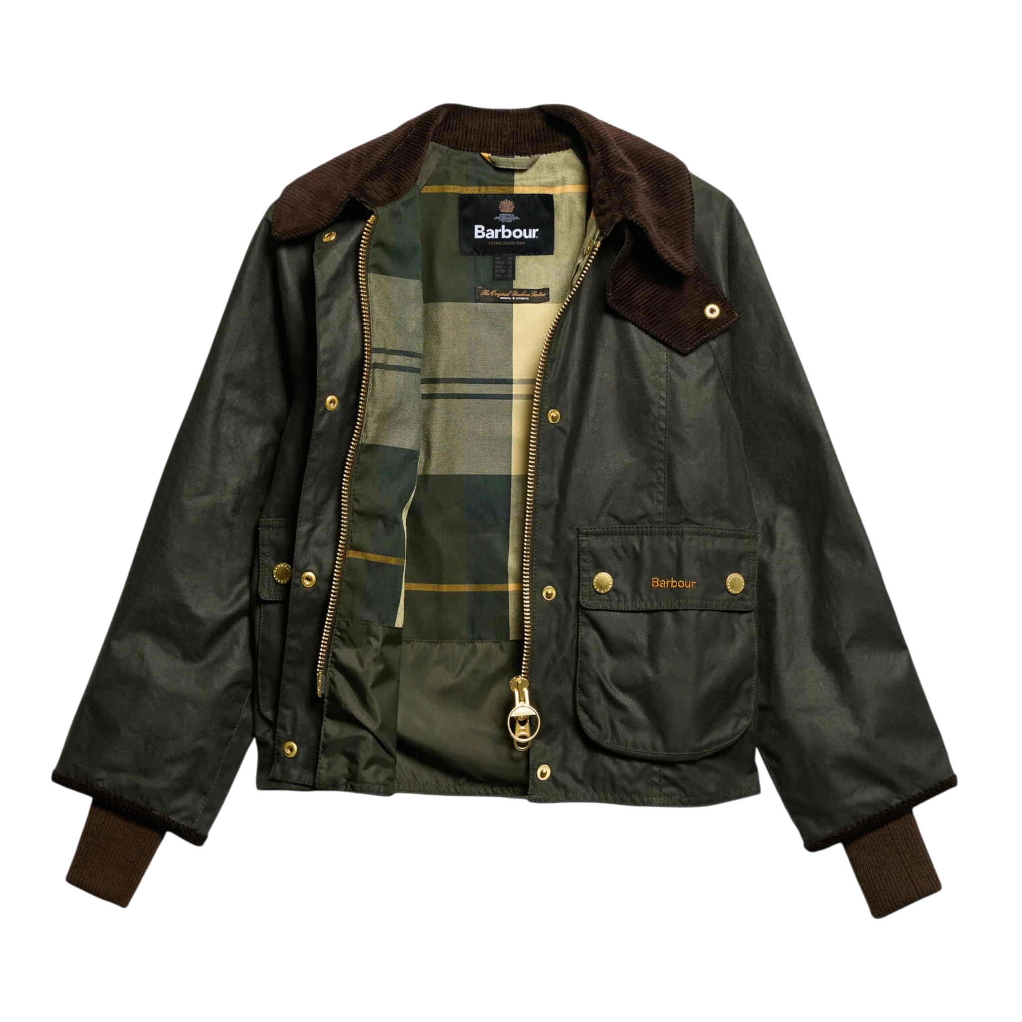 W Barbour Beadnell Wax Jacket Crop