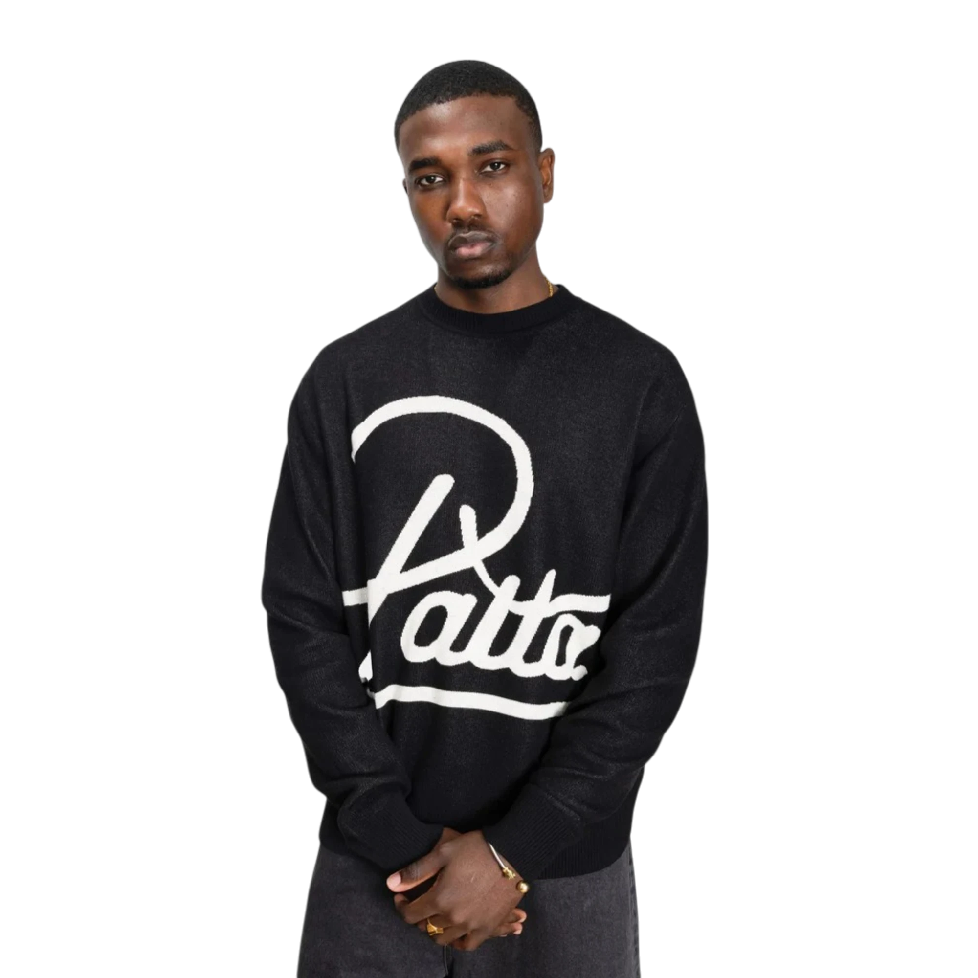 Patta Hearted Jumper (Black)