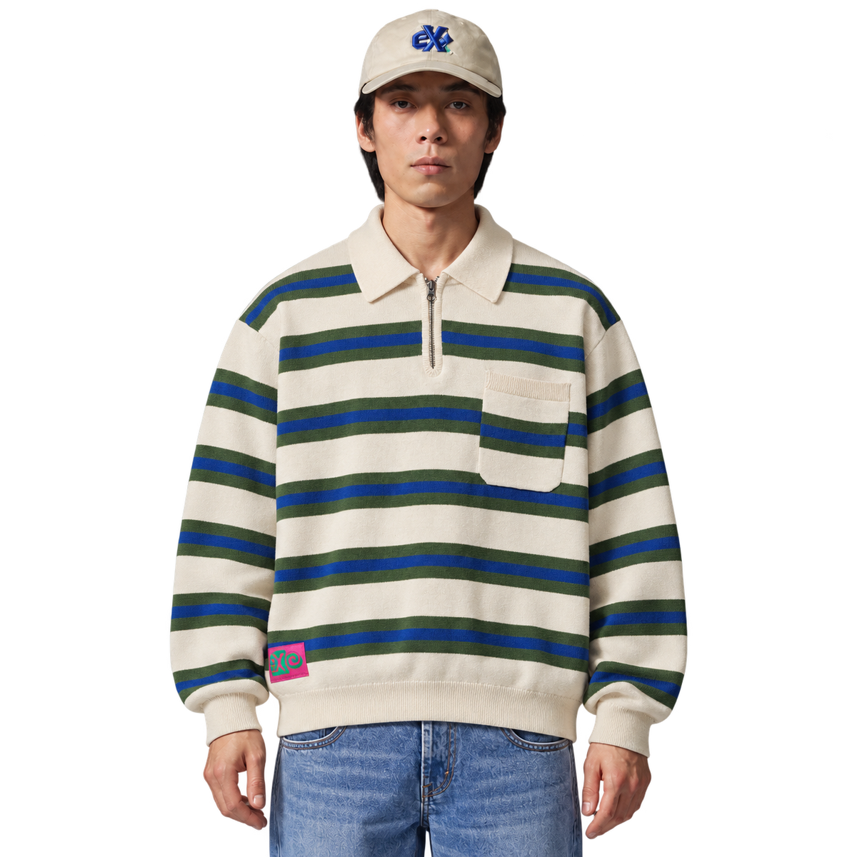 Ecstatic Research Border Polo Knit