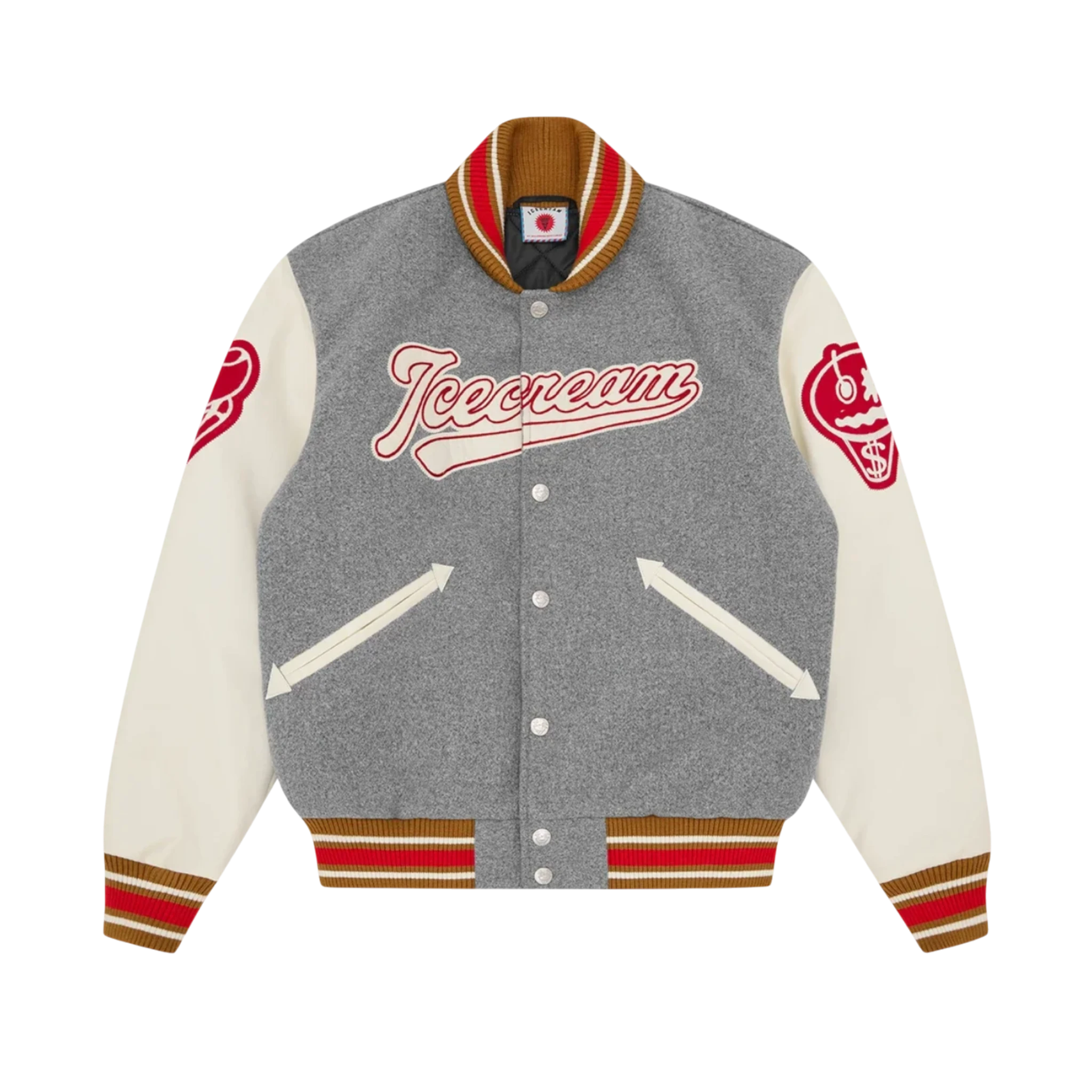 Icecream Waitress Varsity Jacket Grey