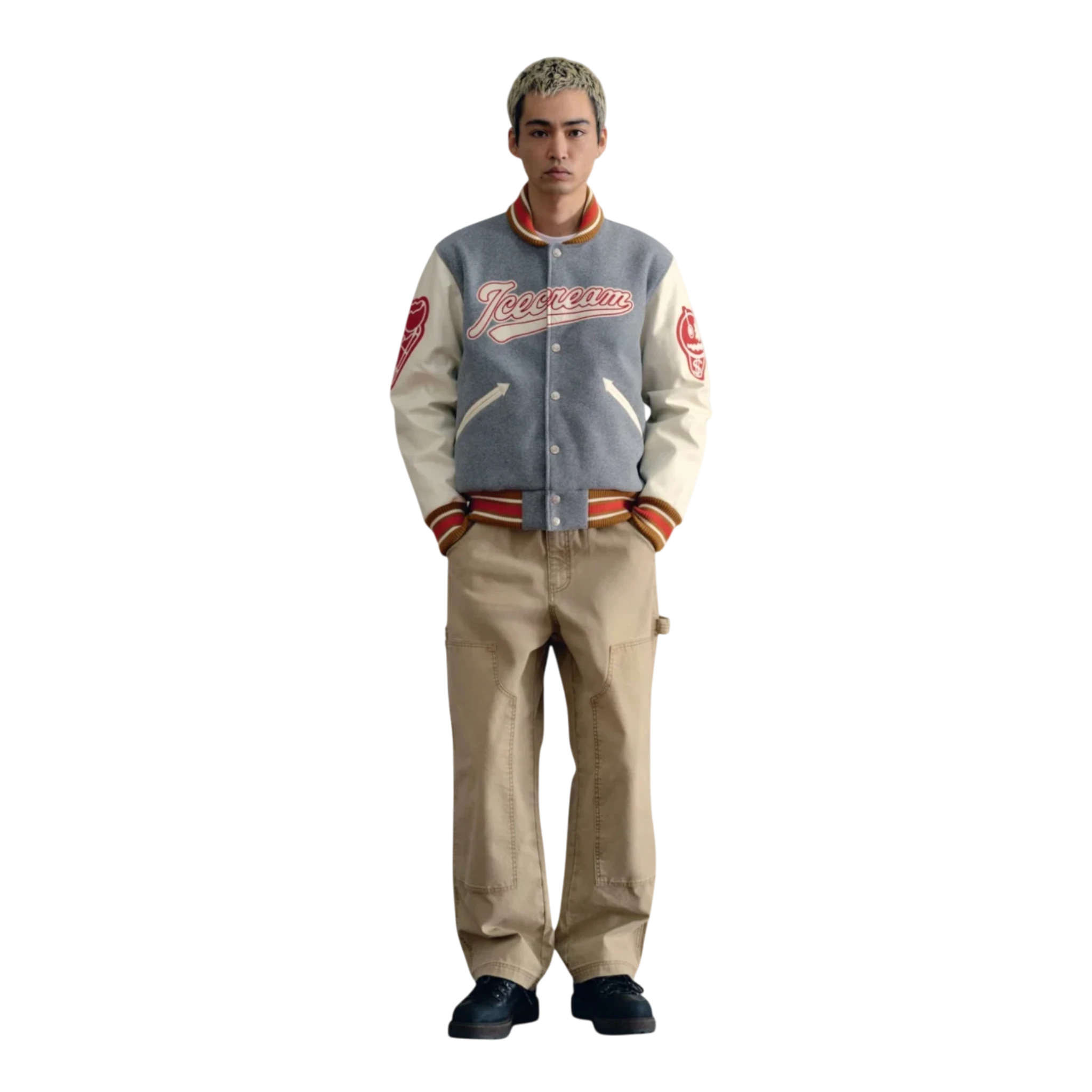 Icecream Waitress Varsity Jacket Grey