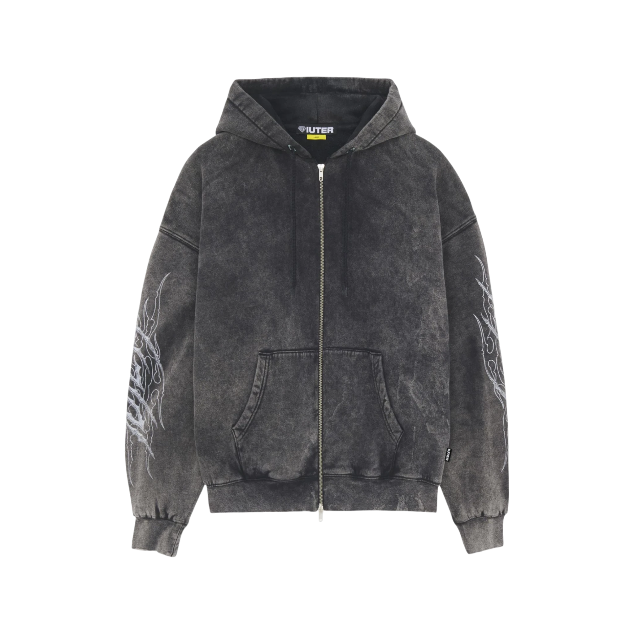 Iuter Tribal Marble Zip Hoodie