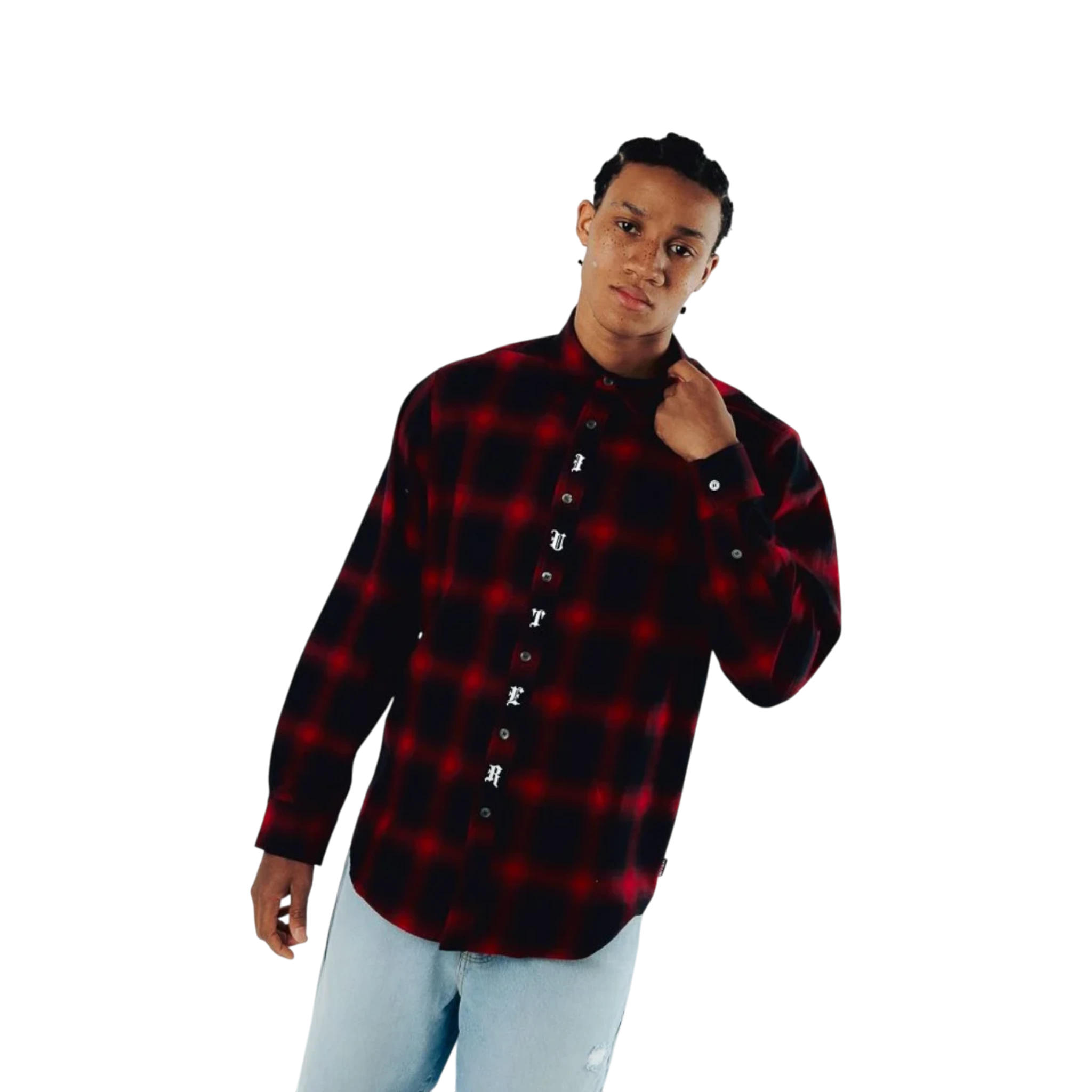 Iuter Fallen Love Checked L/S Shirt RED