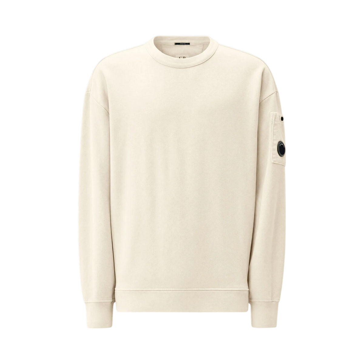 CP Company Fleece Mixed Boxy Lens Crewneck Sweatshirt