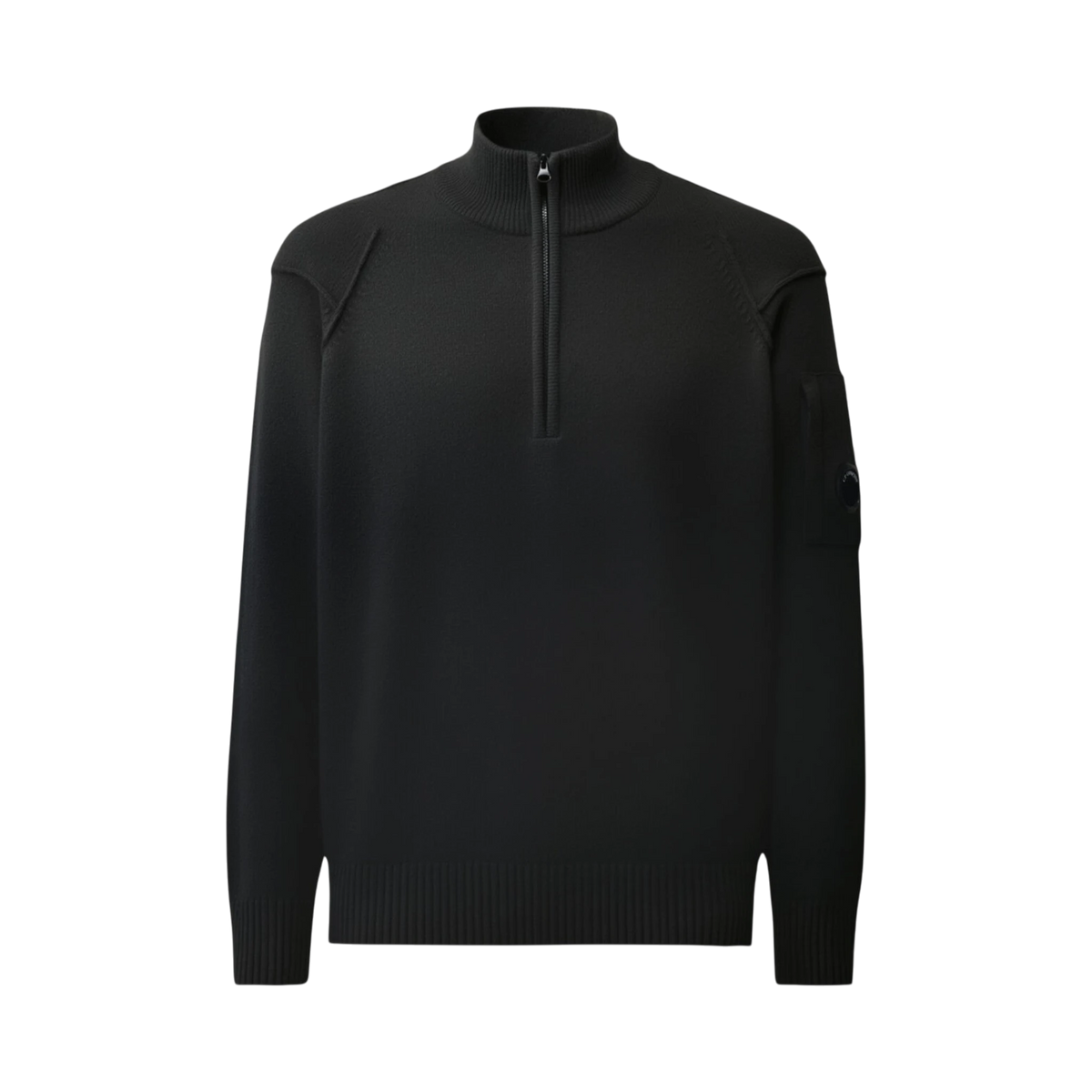 CP Company Lambswool Lens Half Zip Sweater