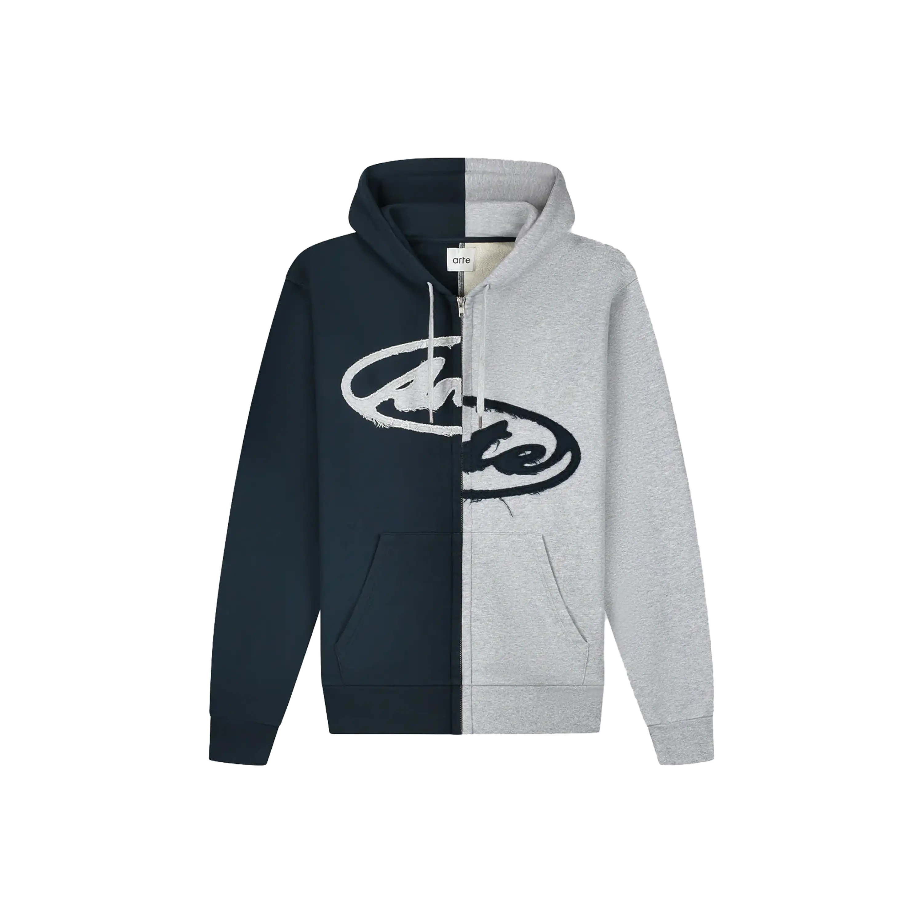 Arte Split Patch Zip Hoodie