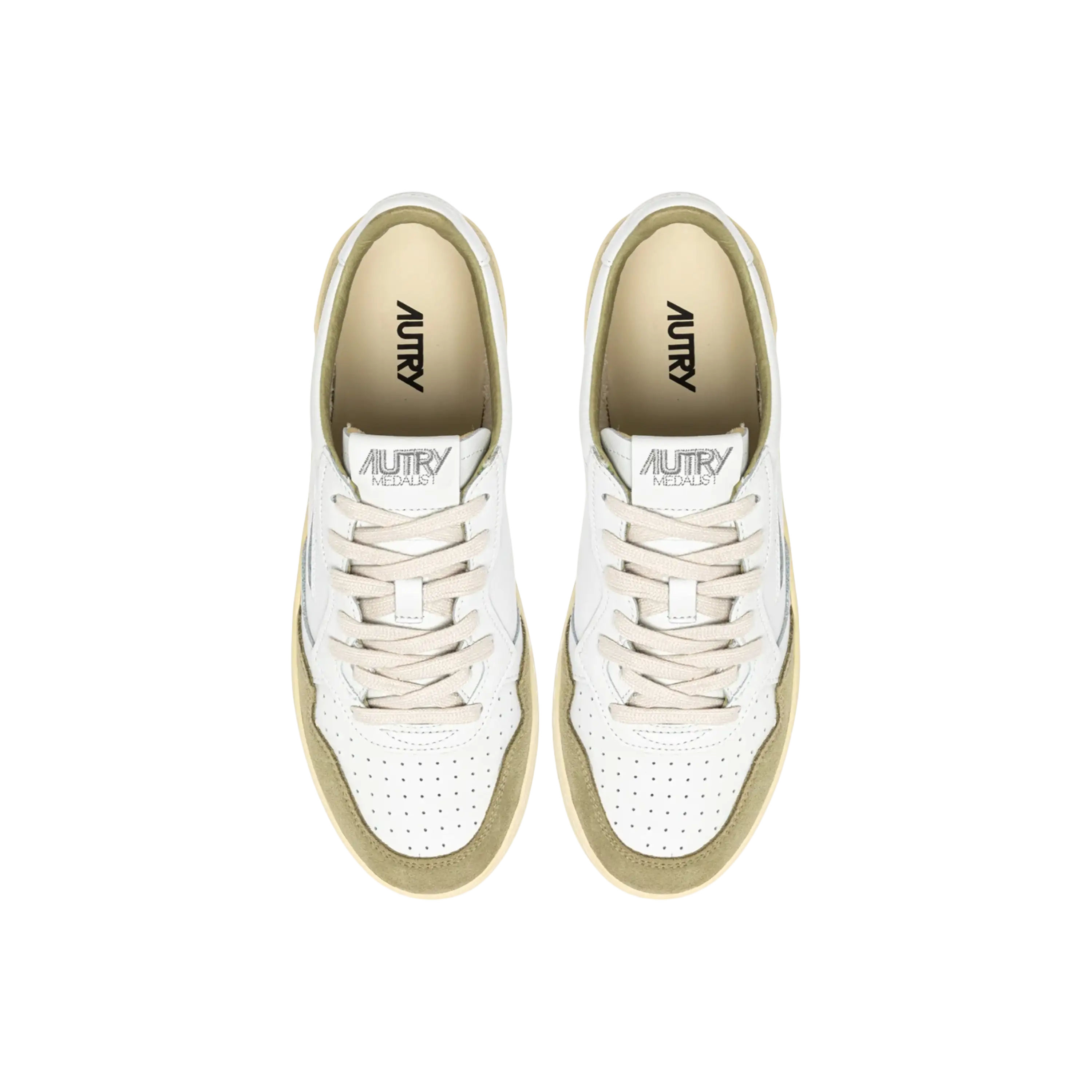 Autry Sneakers Medalist Low White Suede Grey Green
