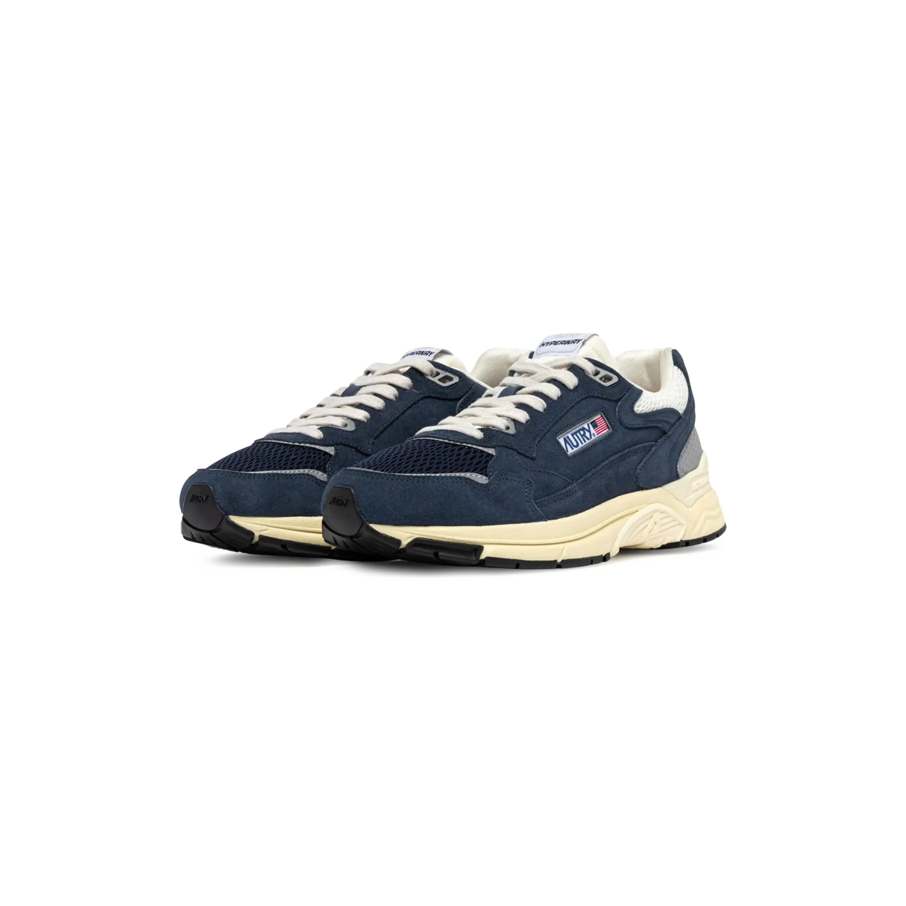 Autry Sneakers Hyperway In Bluette And Marshmallow Mesh And Suede