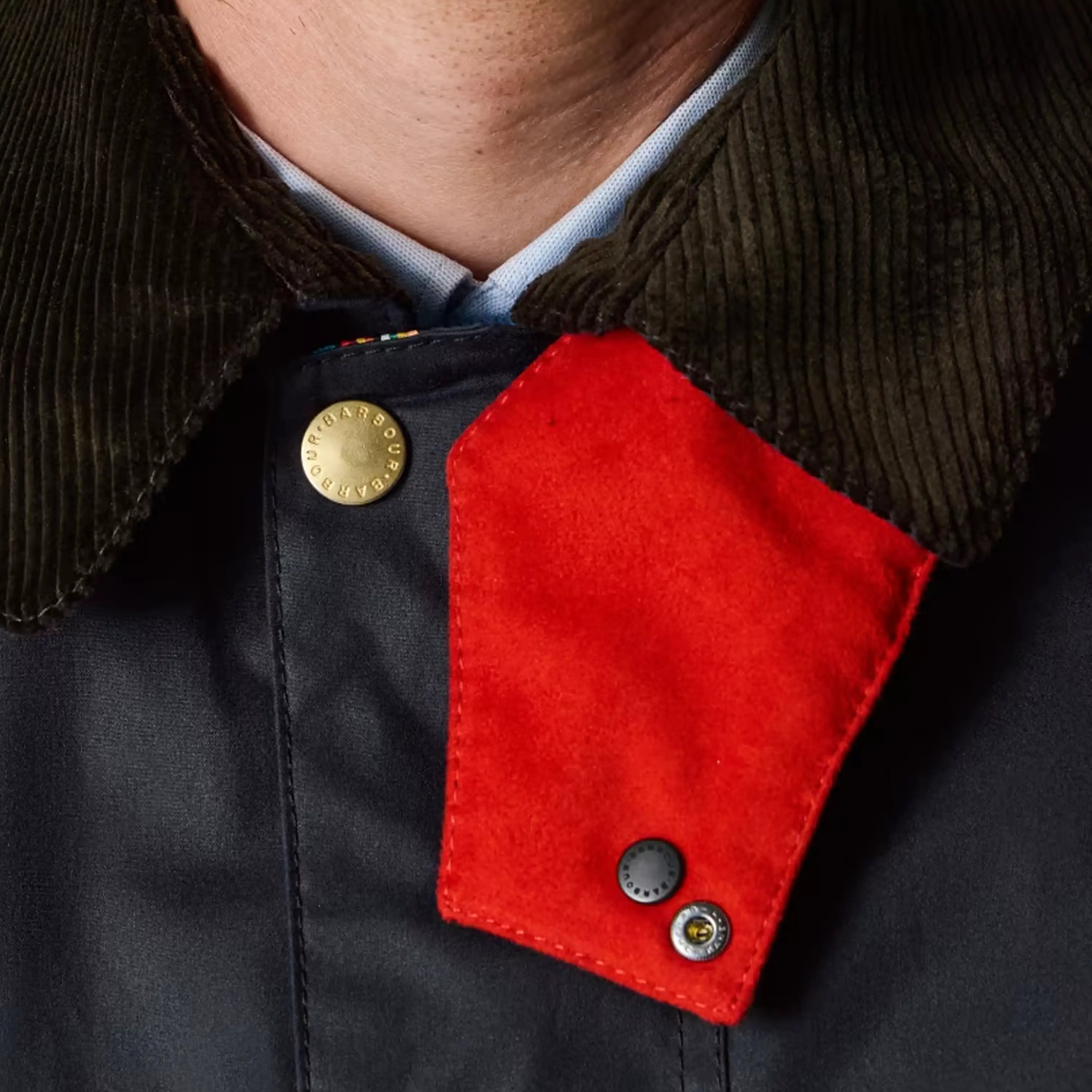 Barbour x Paul Smith OS Bedale Wax Jacket Night Sky