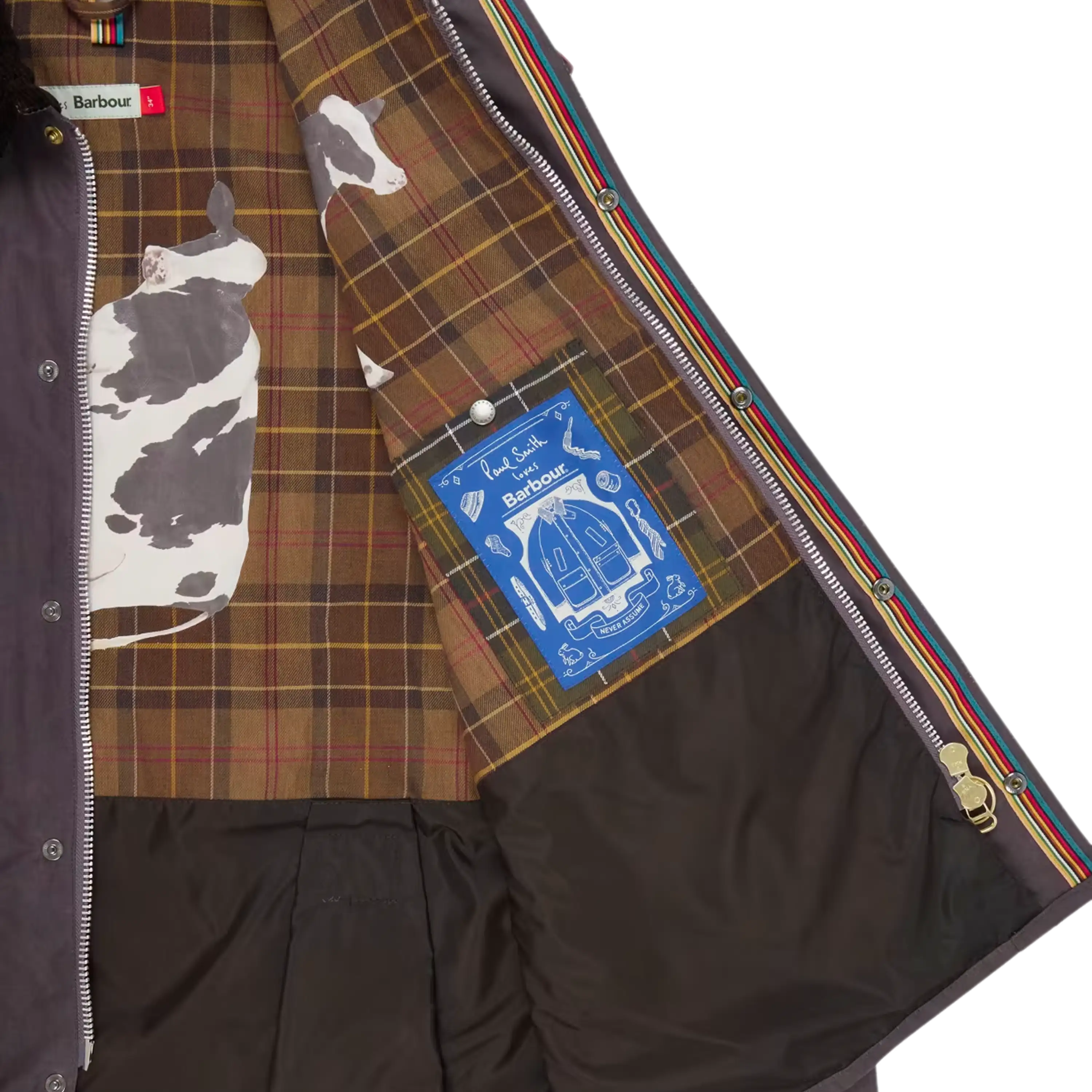 Paul Smith x Barbour OS Bedale Wax Jacket Lilac W
