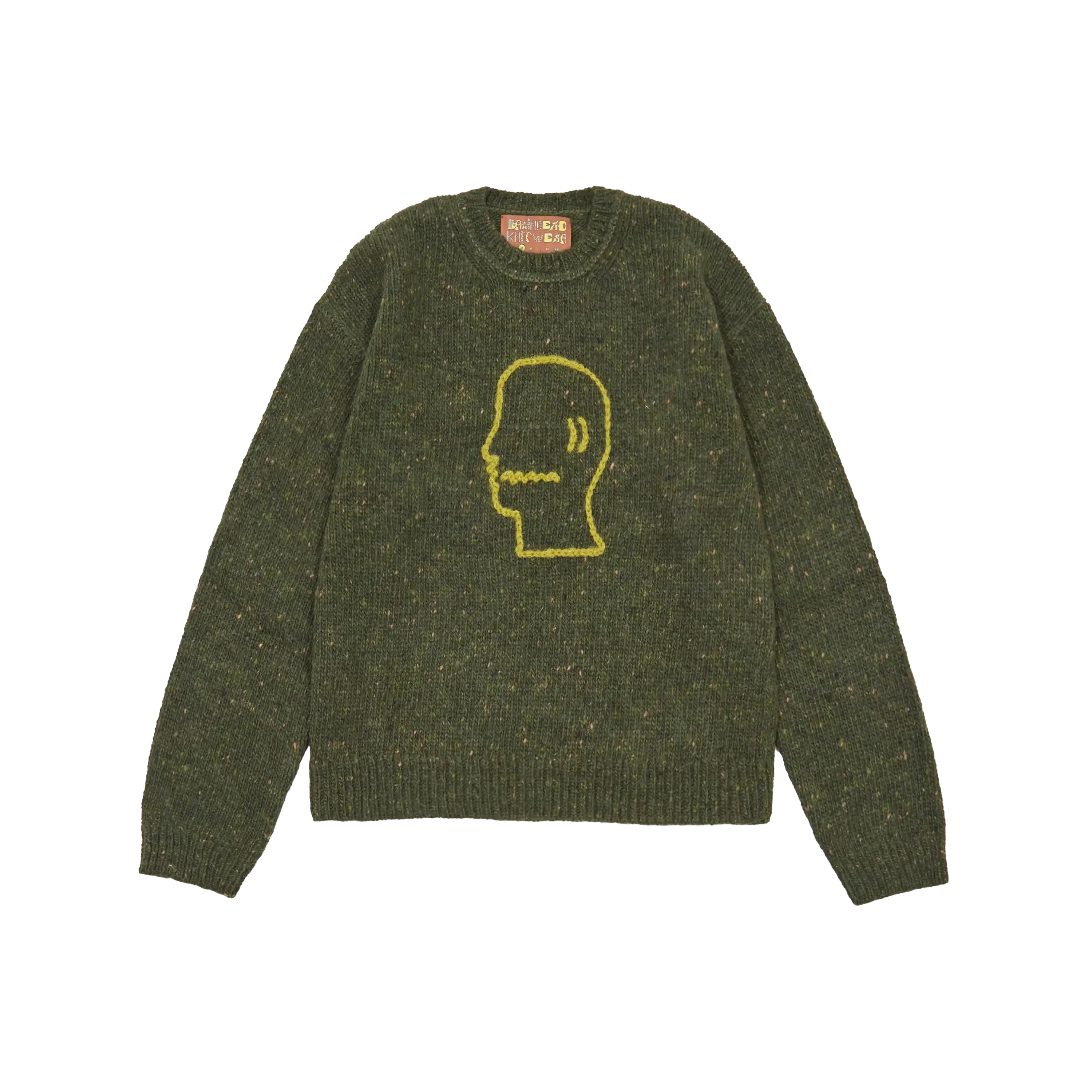 Brain Dead Logohead Alpaca Crewneck Sweater