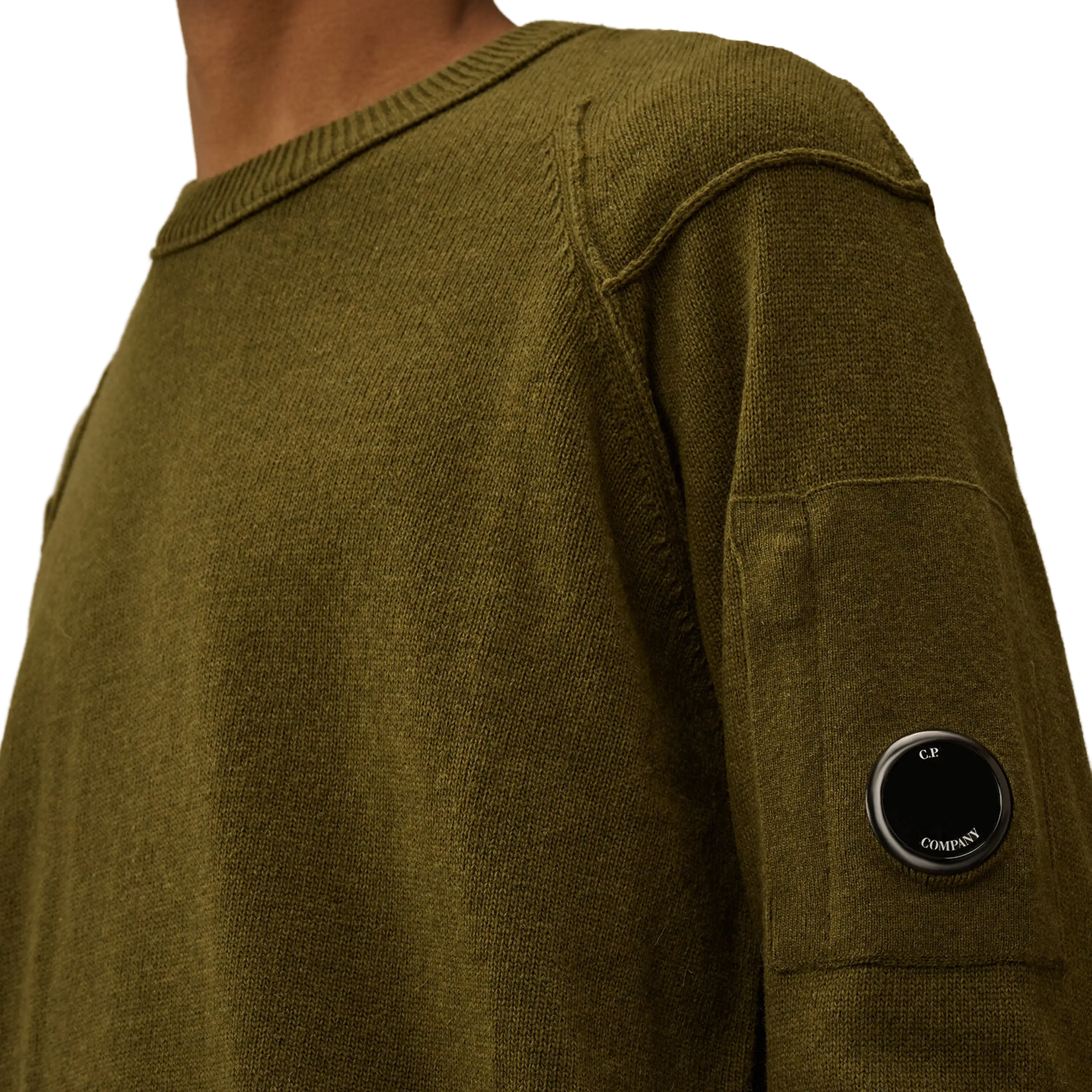 C.P. Company Lambswool GRS Crewneck Lens Sweater