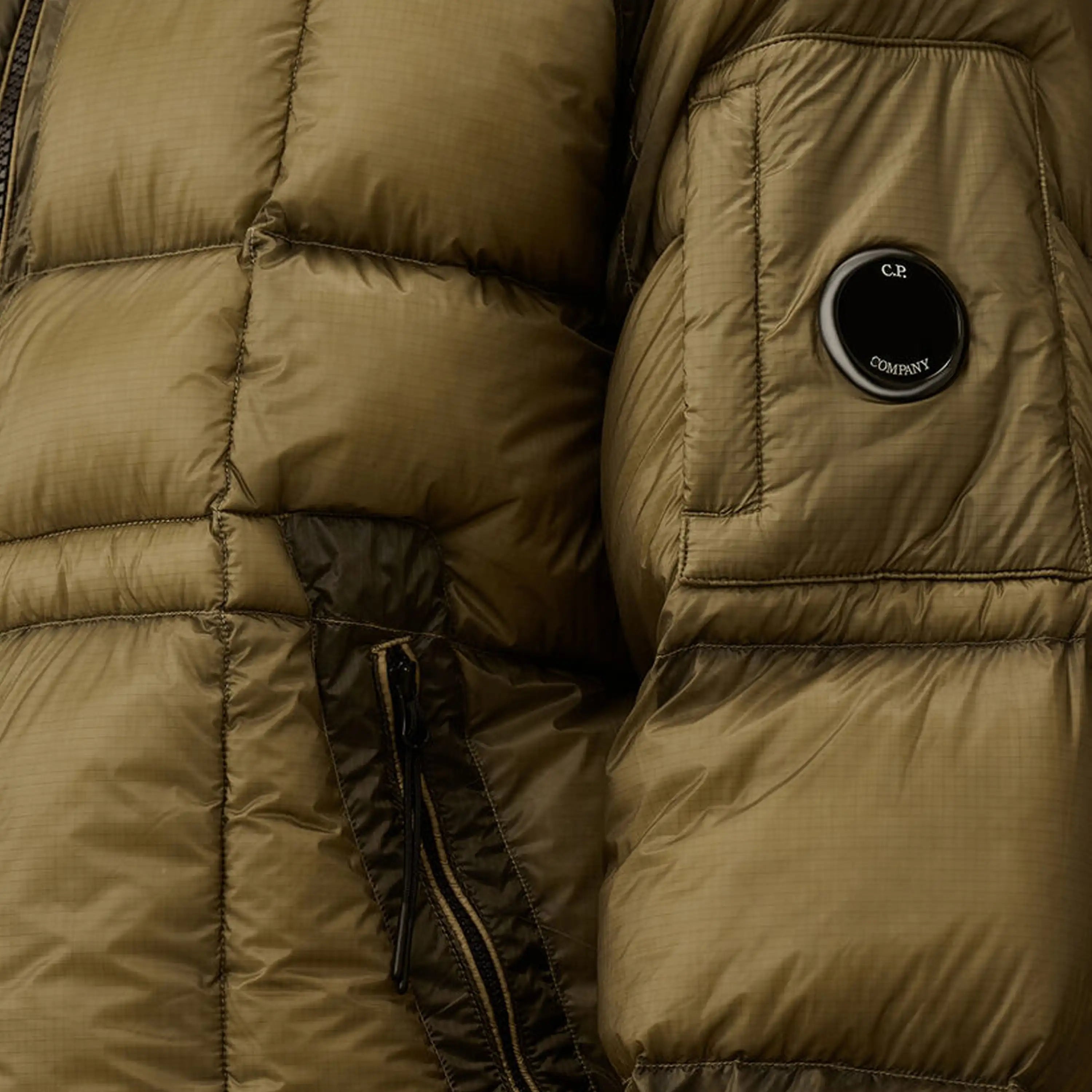 C.P. Company D.D. Shell Hooded Down Jacket Green