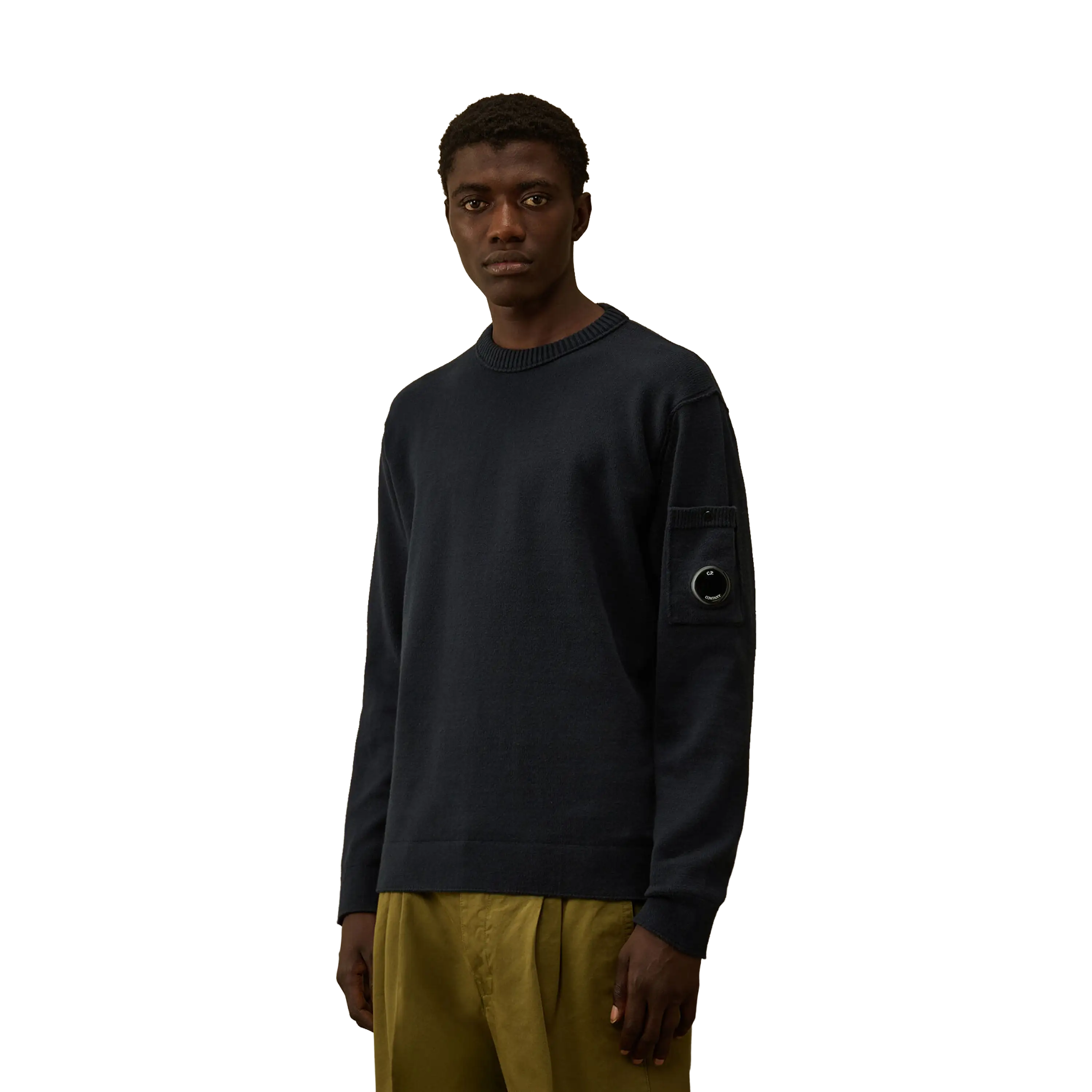 C.P. Company Soft Cotton Stretch Crewneck Sweater