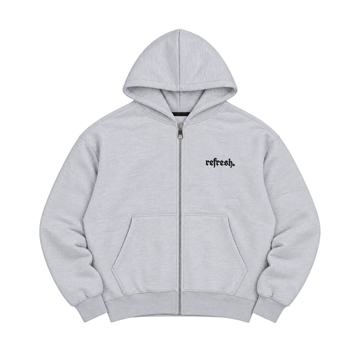 refresh. Gothic Zip Hoodie Grey