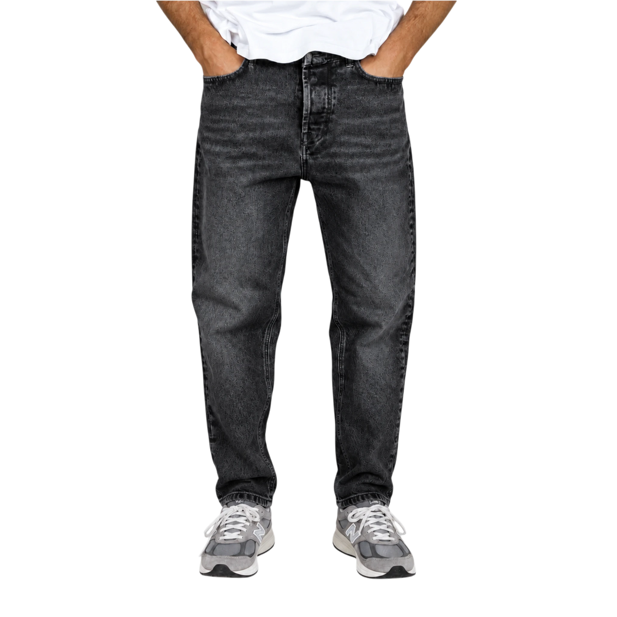 Amish Jeremiah Black-Used Effect Jeans