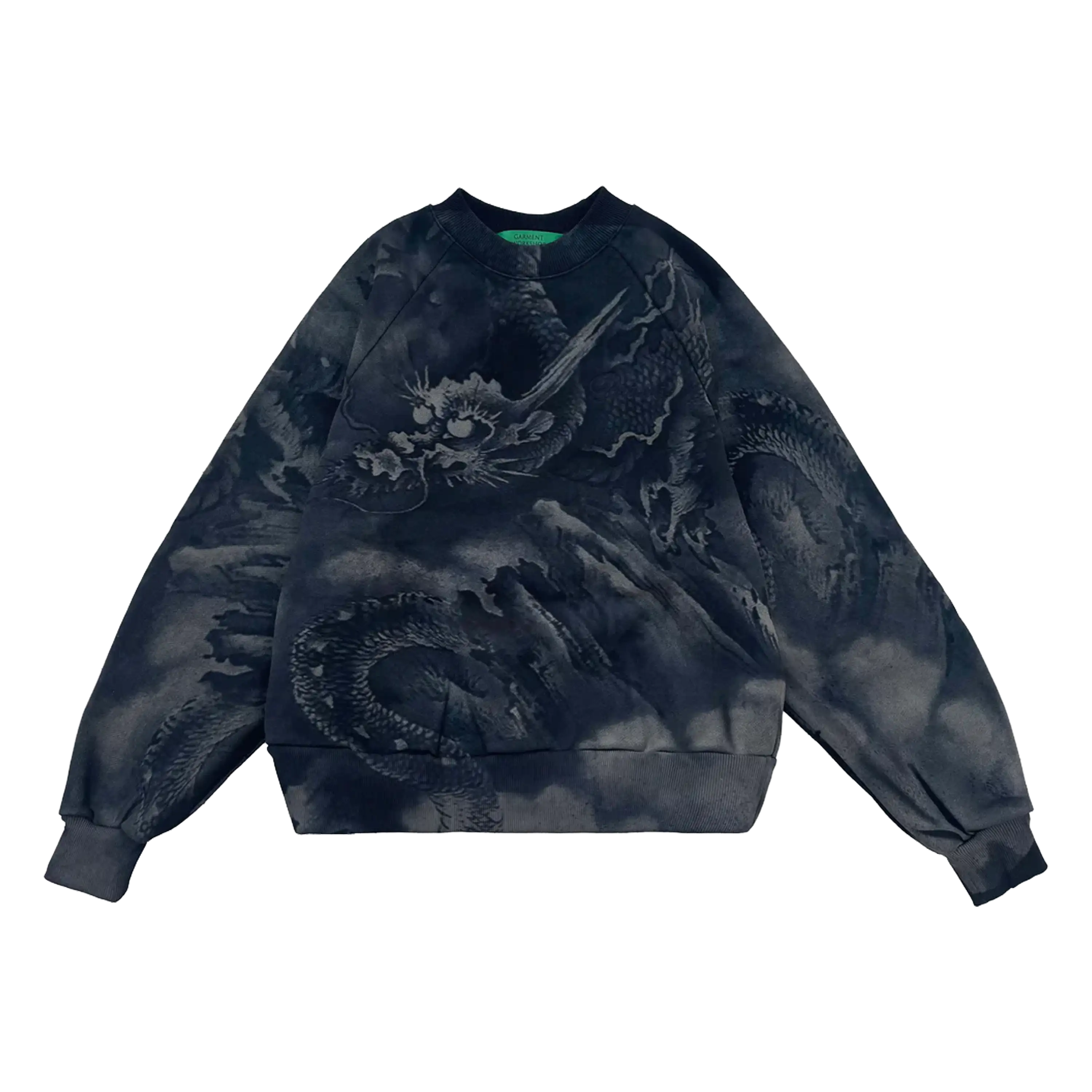 Garment Workshop Artisanal Vintage Faded Japanese Dragon Crewneck