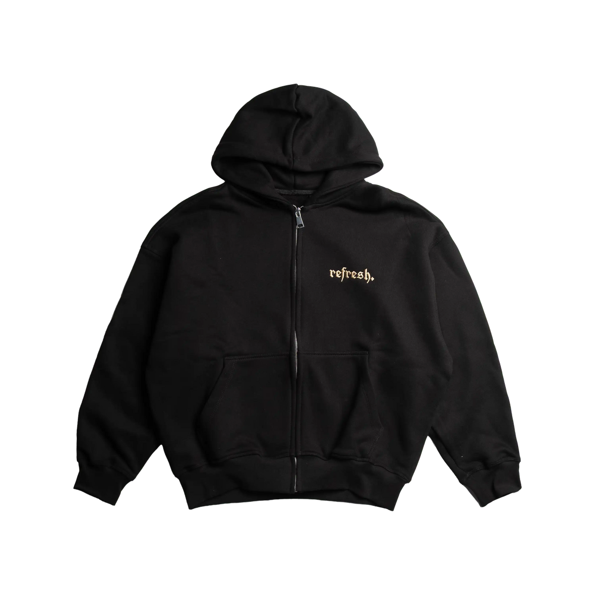 refresh. Gothic Zip Hoodie Black