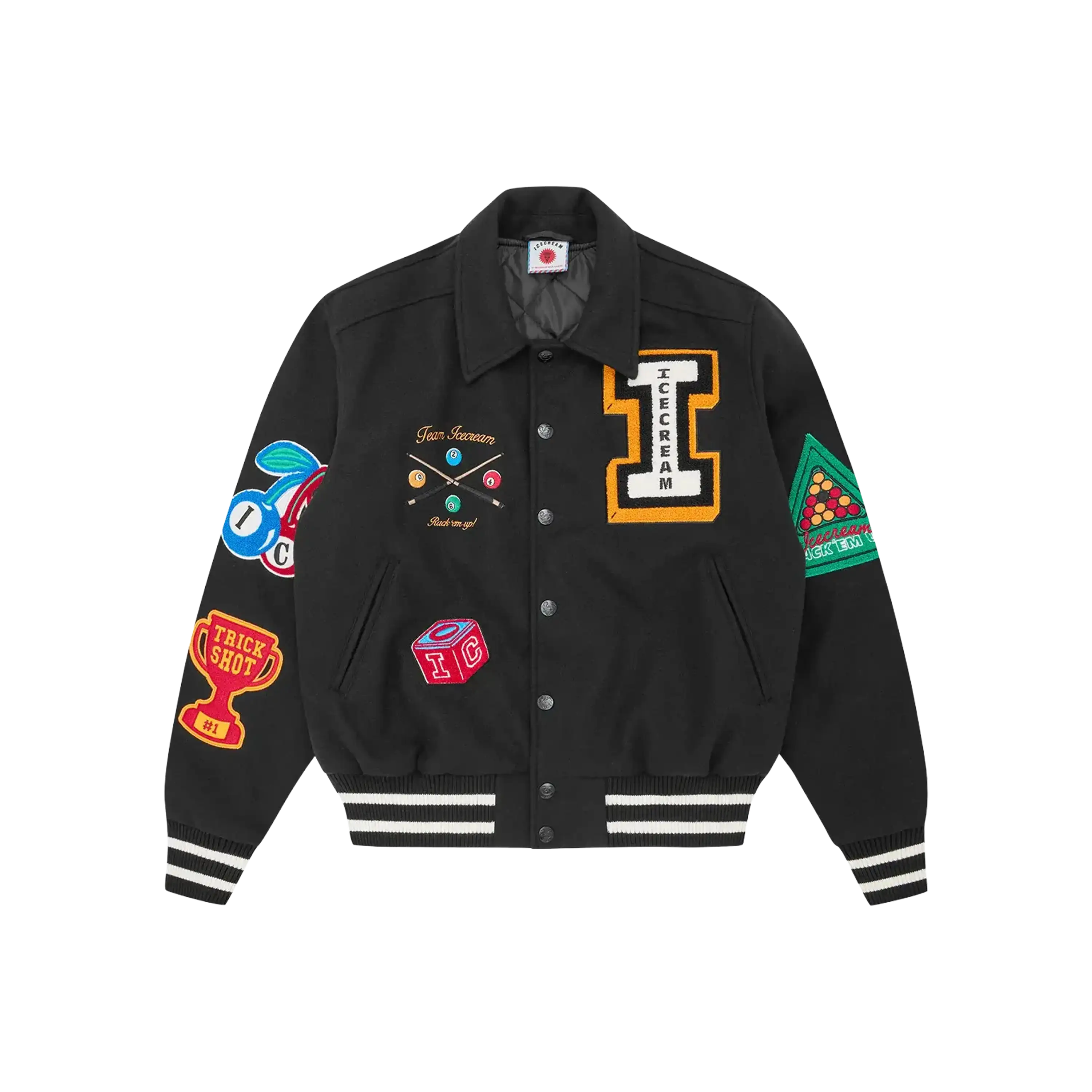 Icecream Trick Shot Collared Varsity Jacket