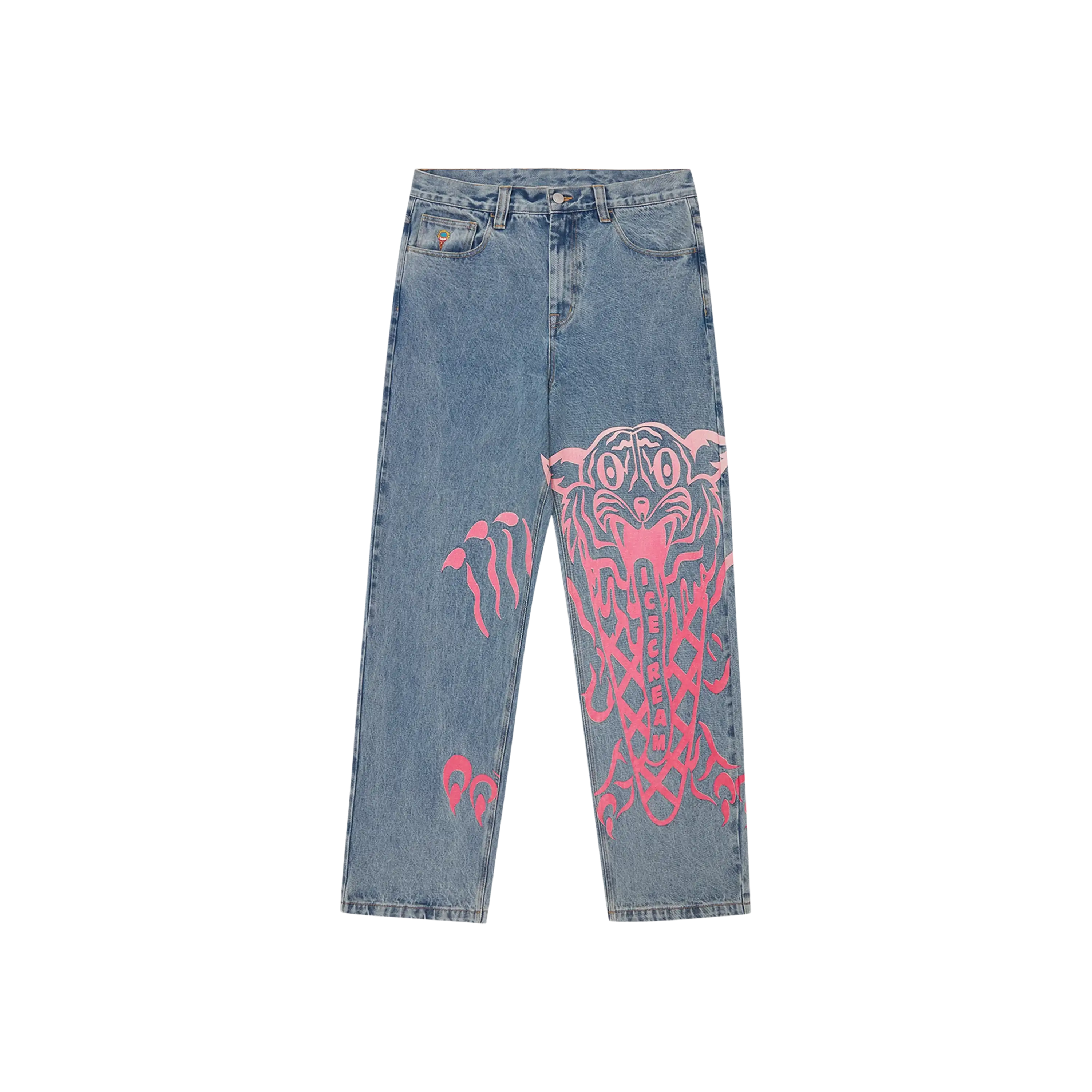 Icecream Tiger Triple Scoop Denim Pants Light Blue