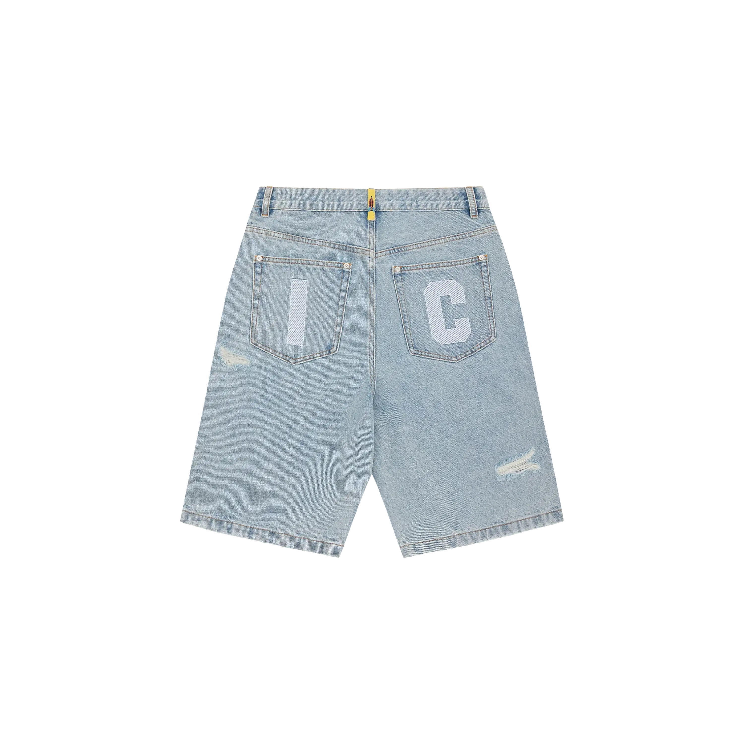Icecream Running Dog Denim Shorts Heavy Wash Blue