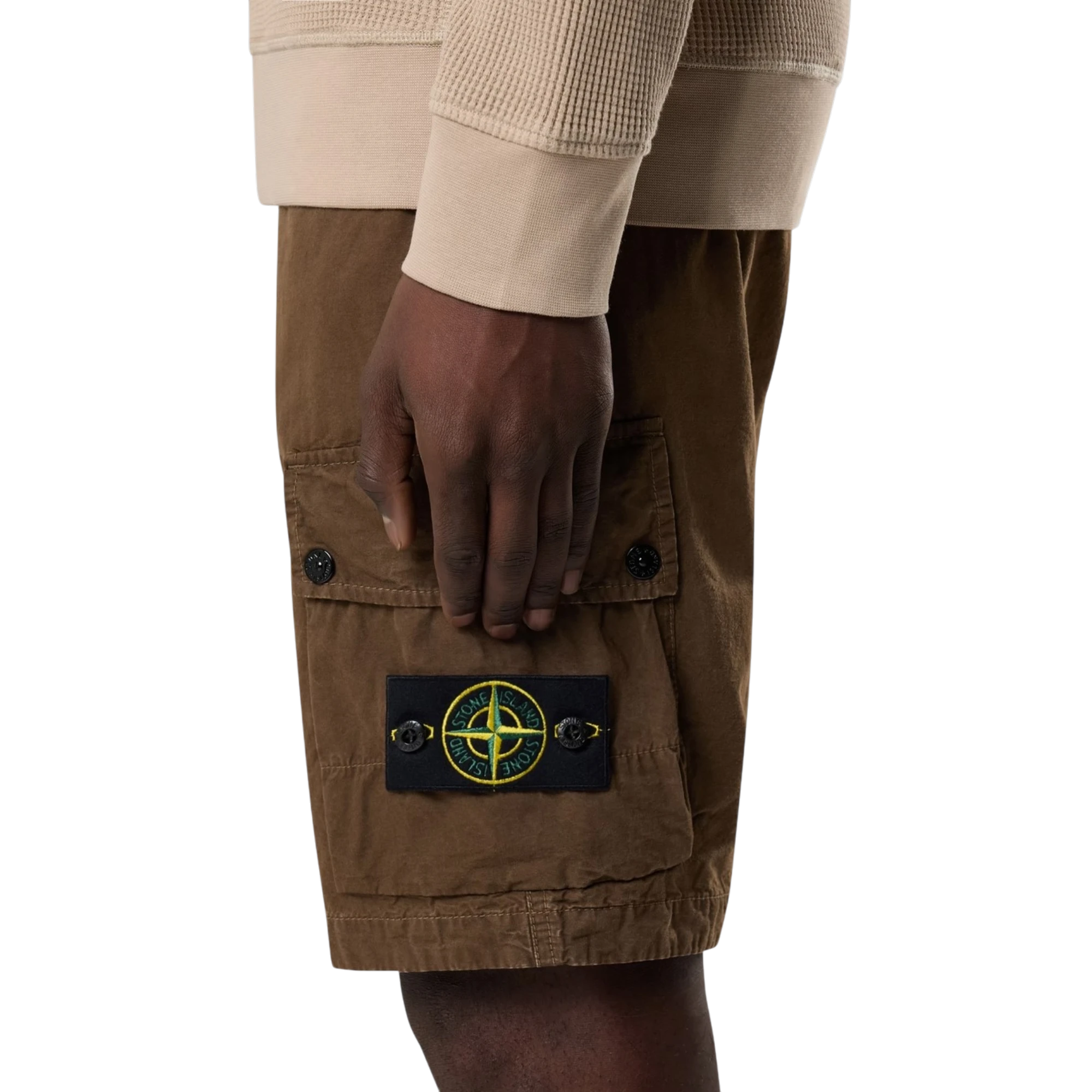Stone island L100019 BRUSHED ORGANIC COTTON CANVAS 'OLD' EFFECT